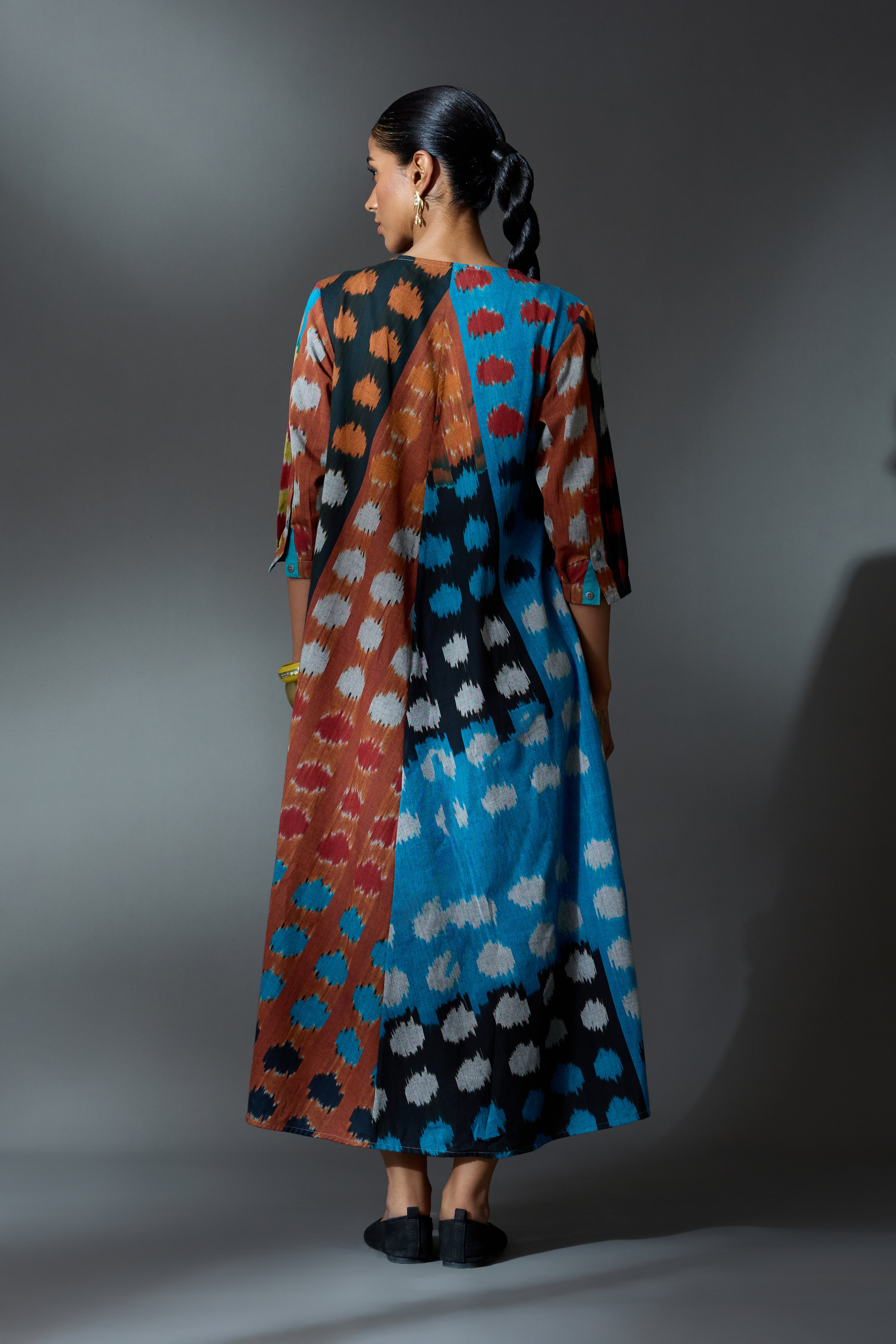RHYTHM BIAS BUTTON DRESS