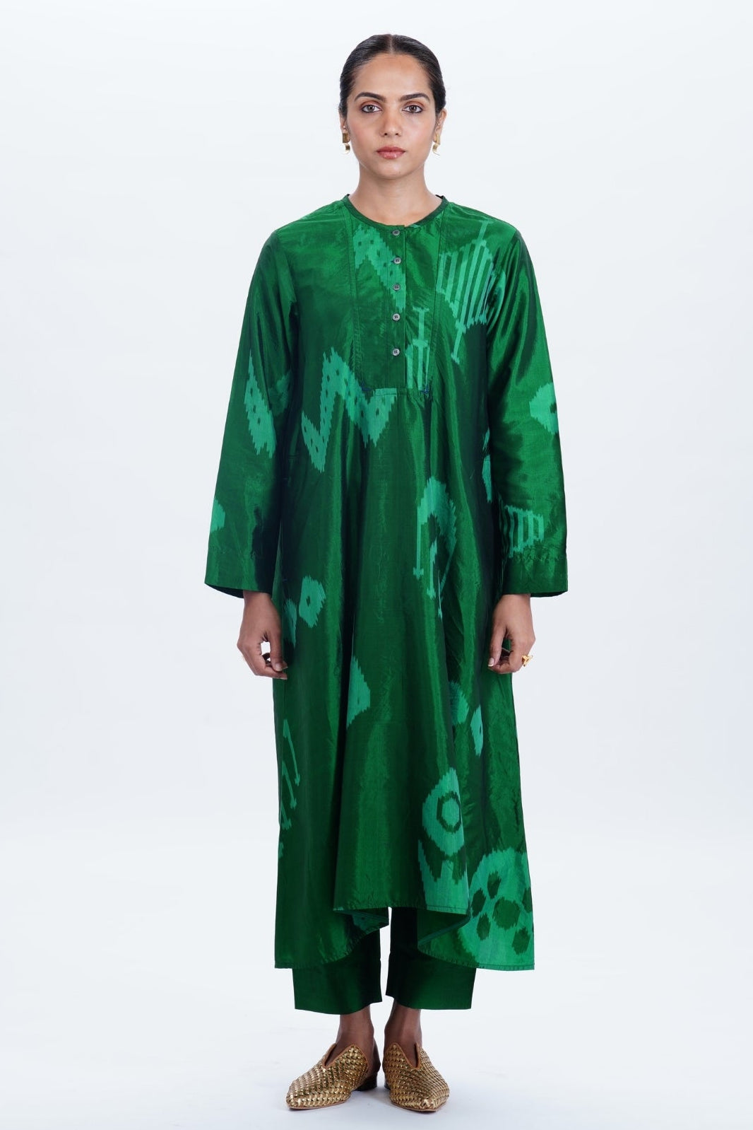 EMERALD YOKE DRESS