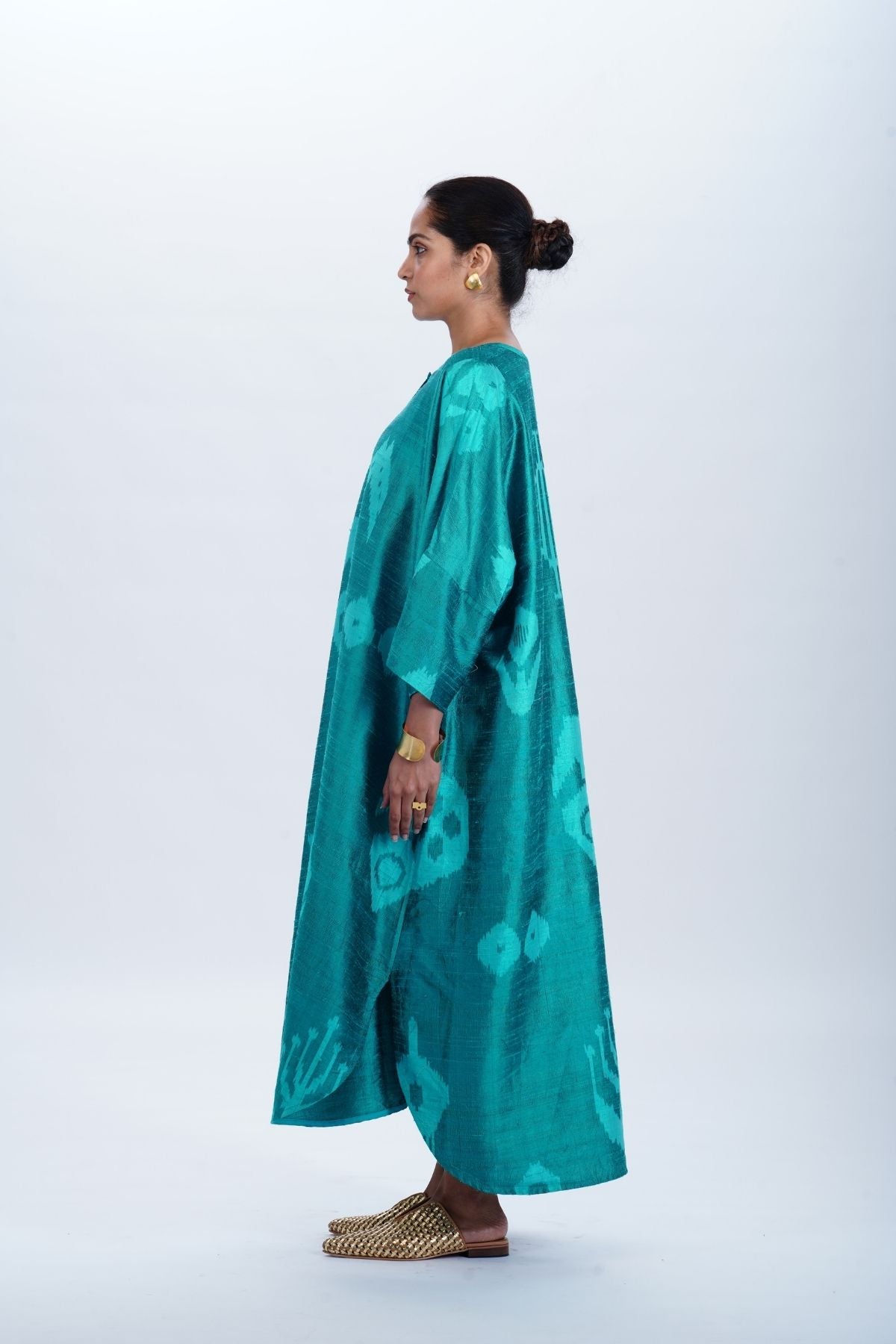 TURQUOISE KAFTAN DRESS