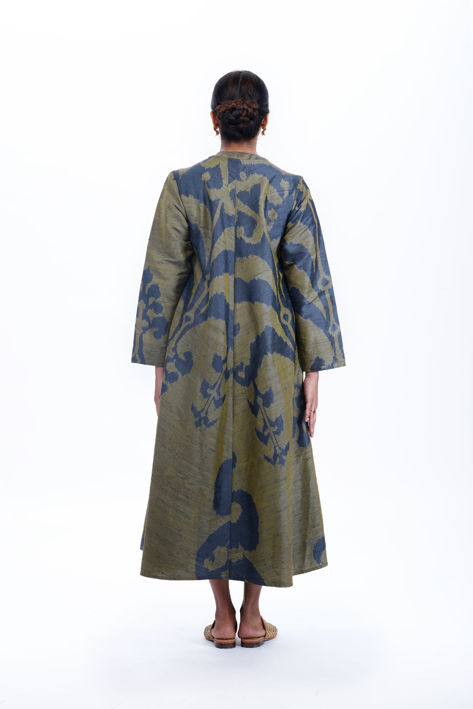 HINA BIAS BUTTON DRESS