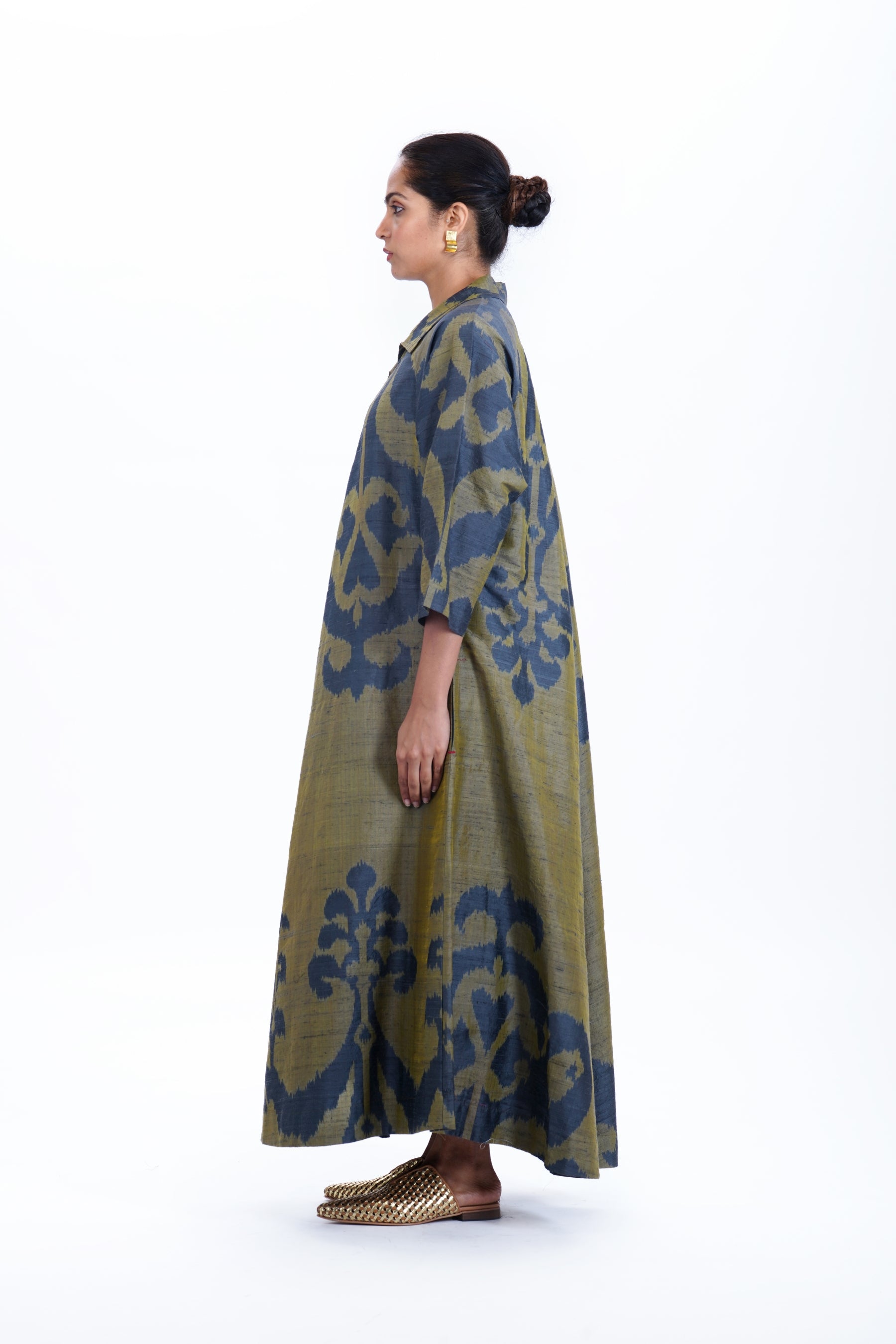 HINA ANTIFIT COLLARED MAXI