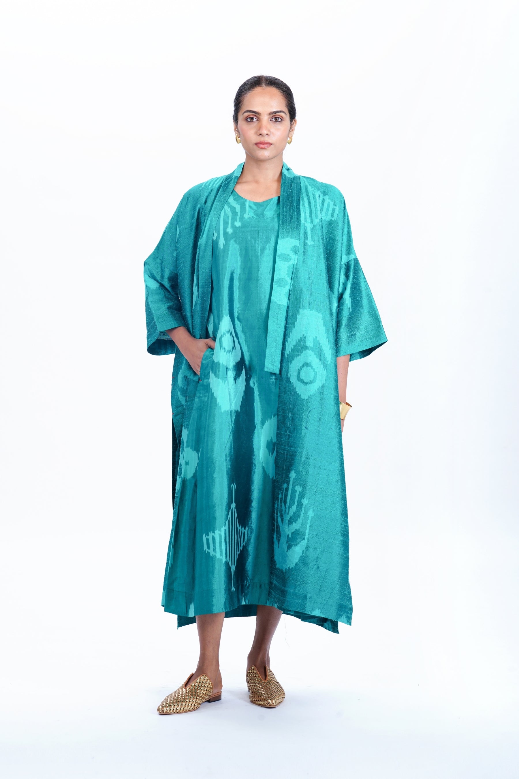 TURQUOISE ANTIFIT OVERLAY CO-ORD