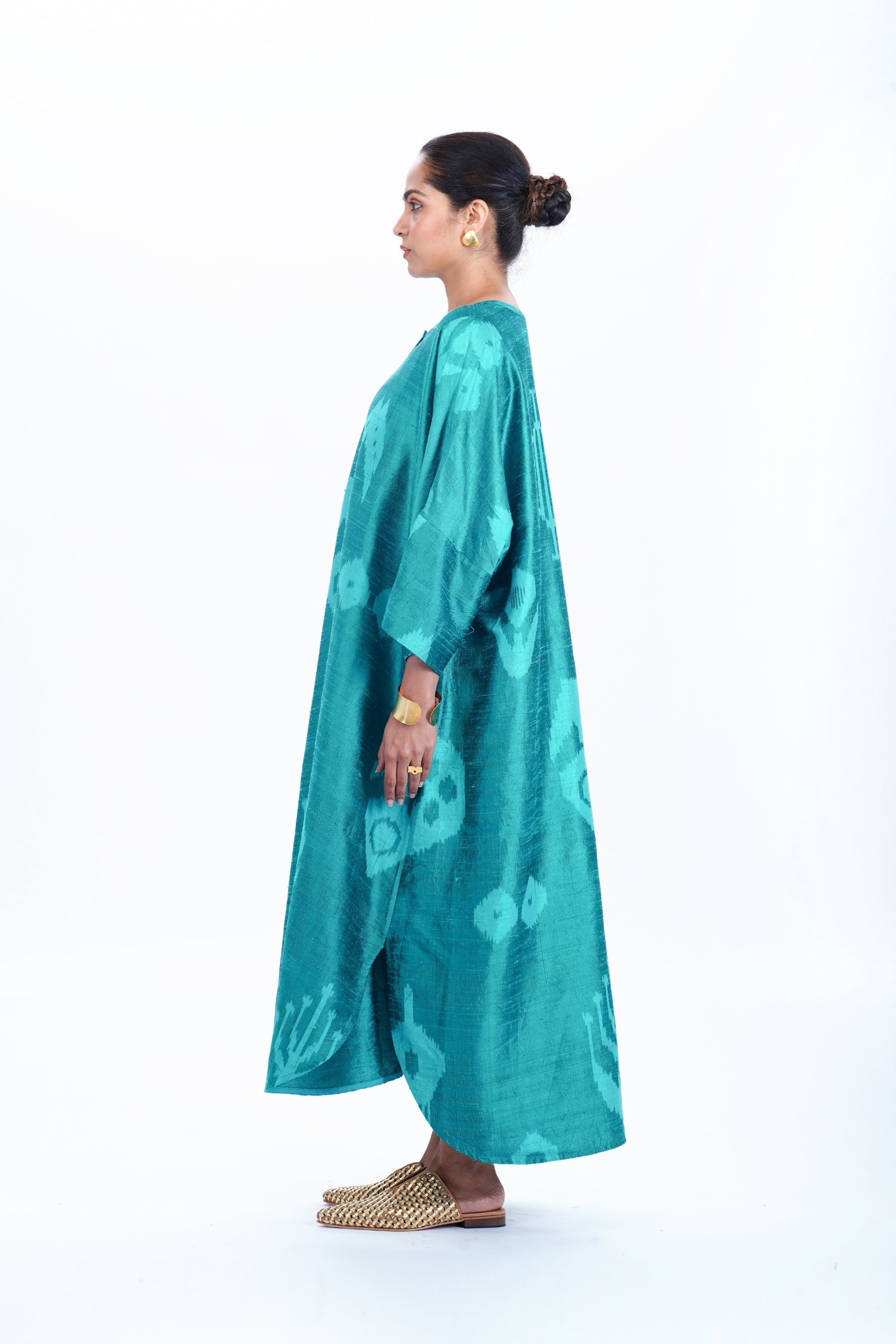TURQUOISE KAFTAN DRESS