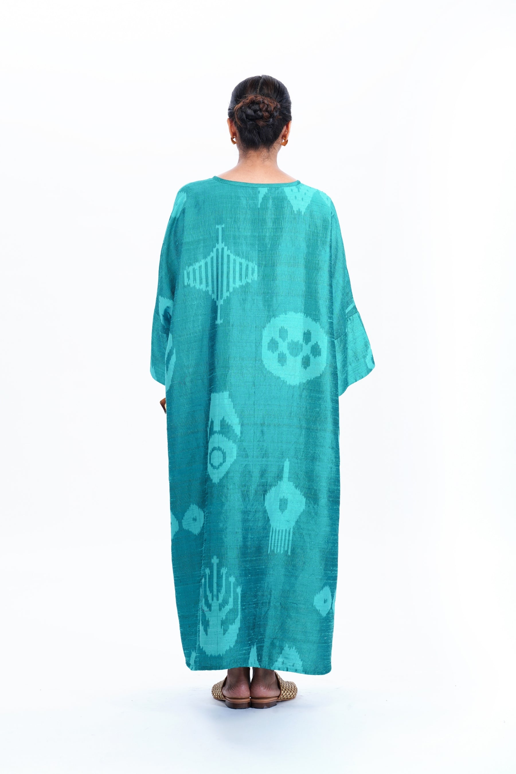 TURQUOISE KAFTAN DRESS