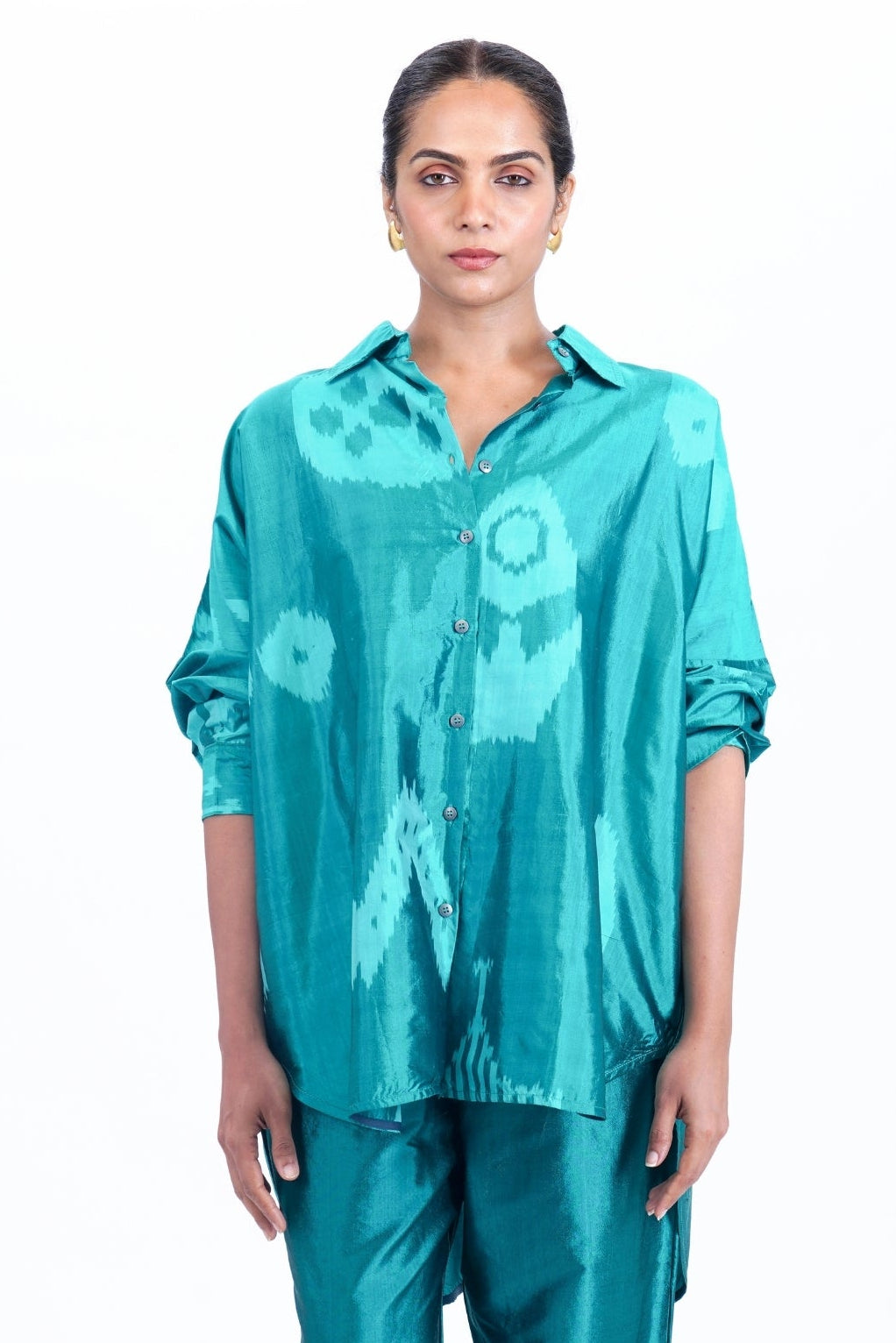 TURQUOISE RELAXED SHIRT