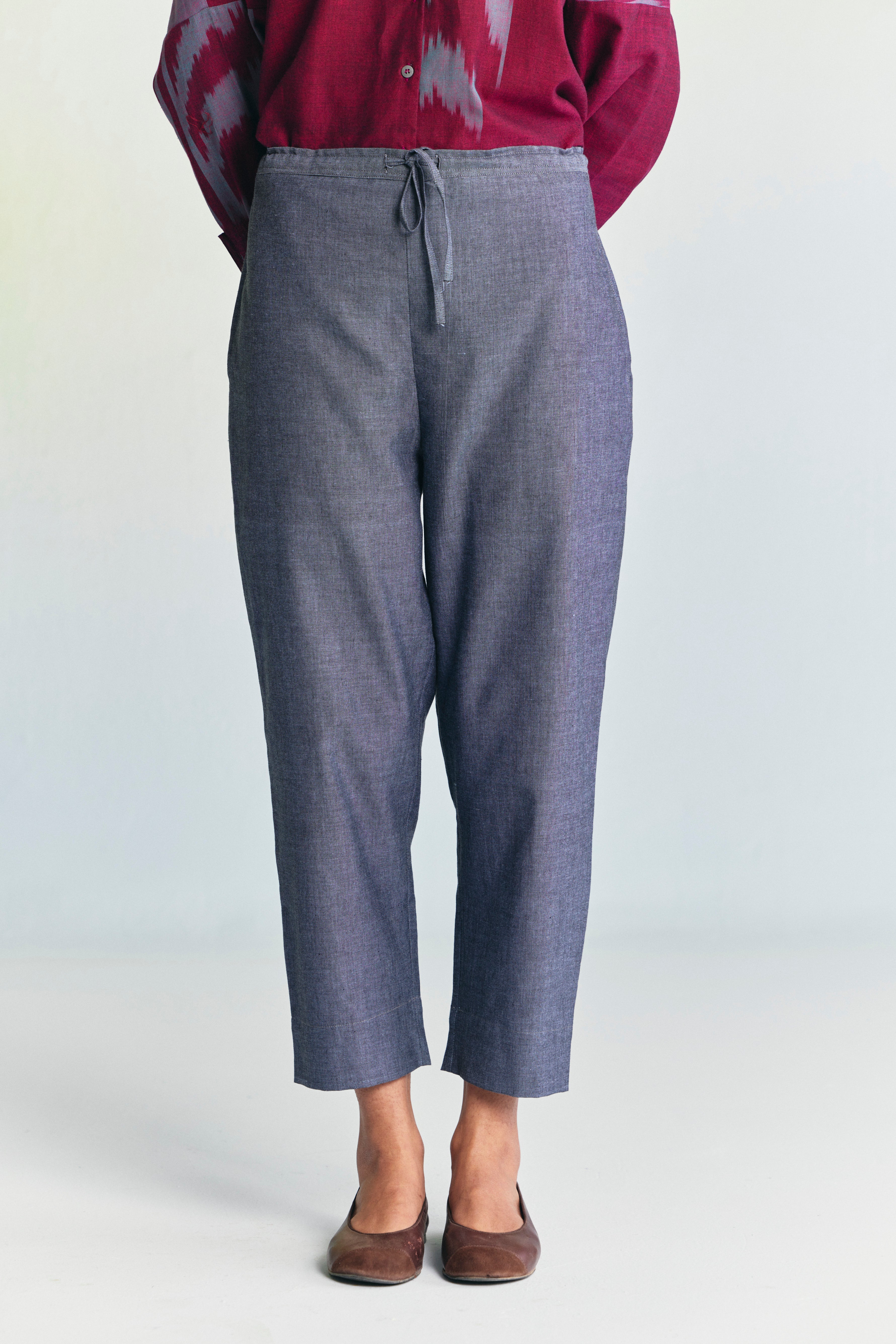 SLATE GREY (BLUE) CAPRI PANT
