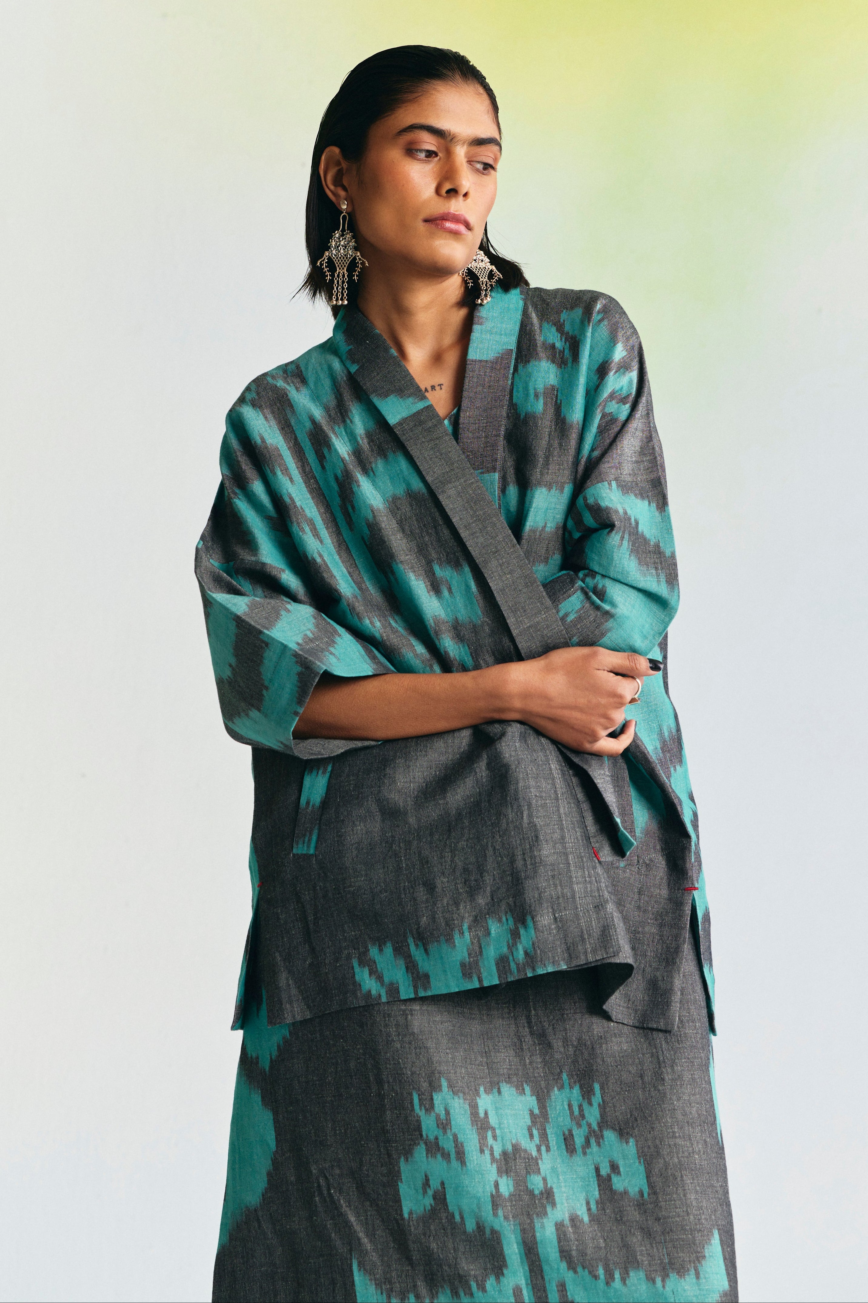 GRISAILLE LINEN KIMONO