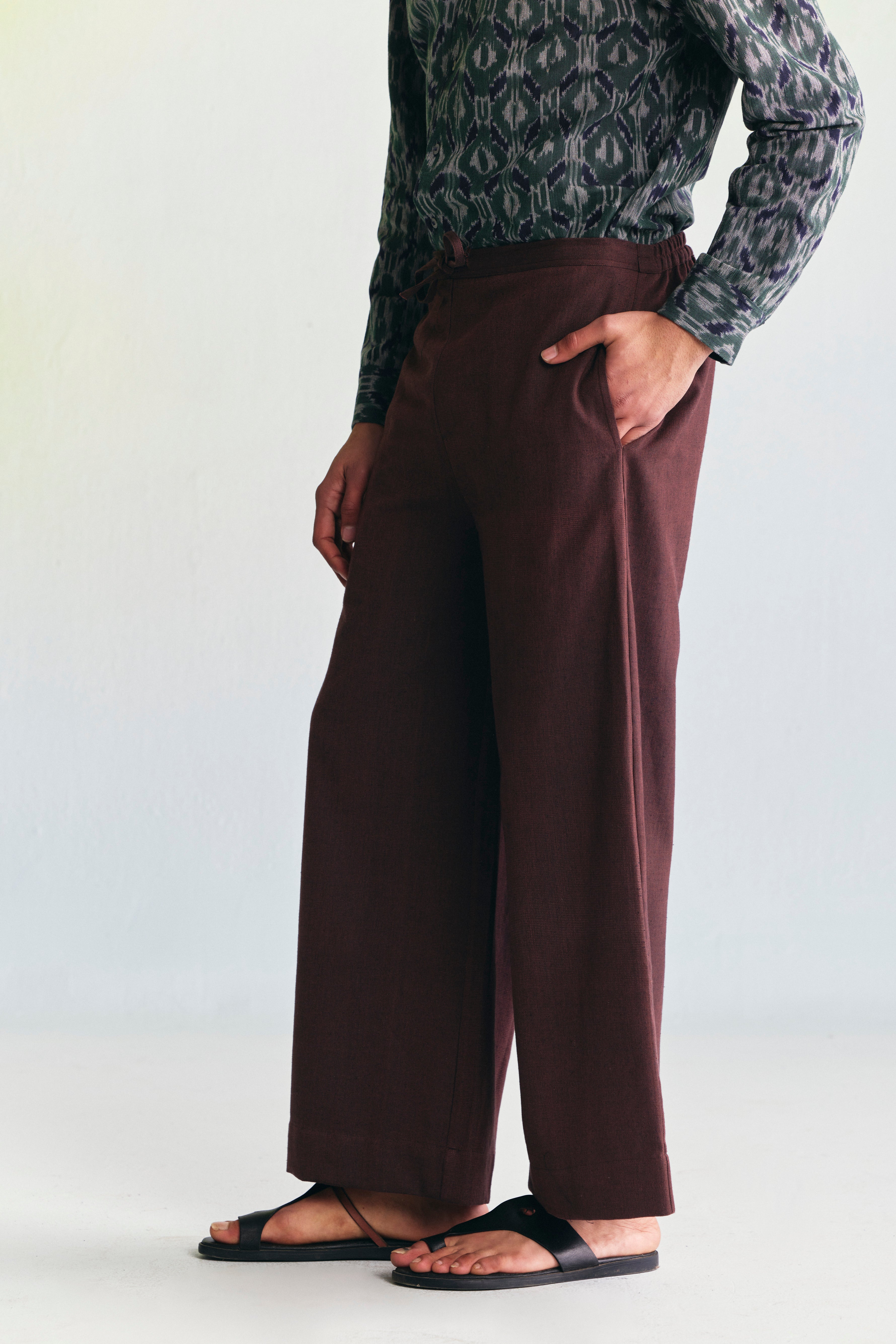 COFFEE WIDELEG TROUSER