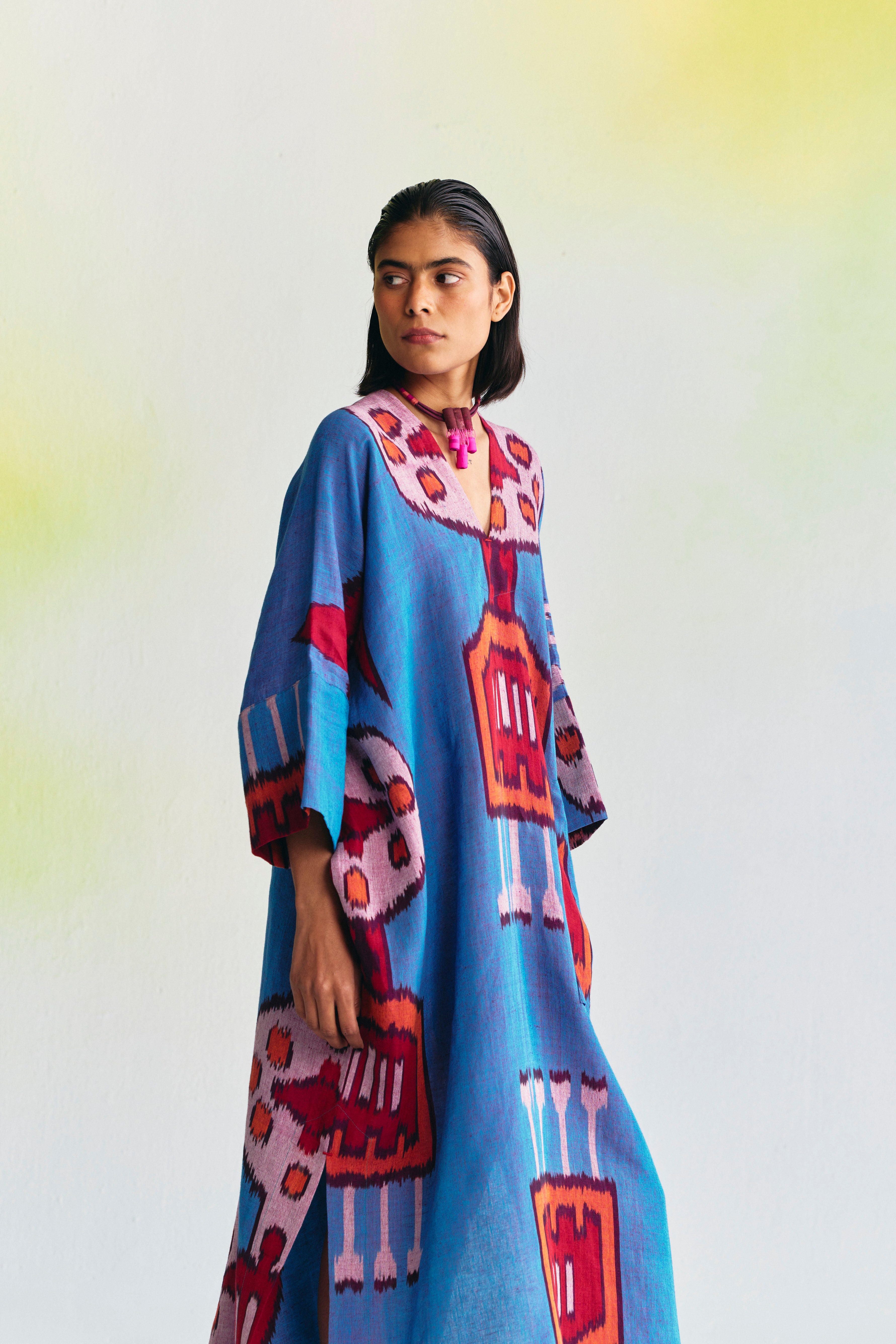 IXCHEL LINEN DORI KAFTAN