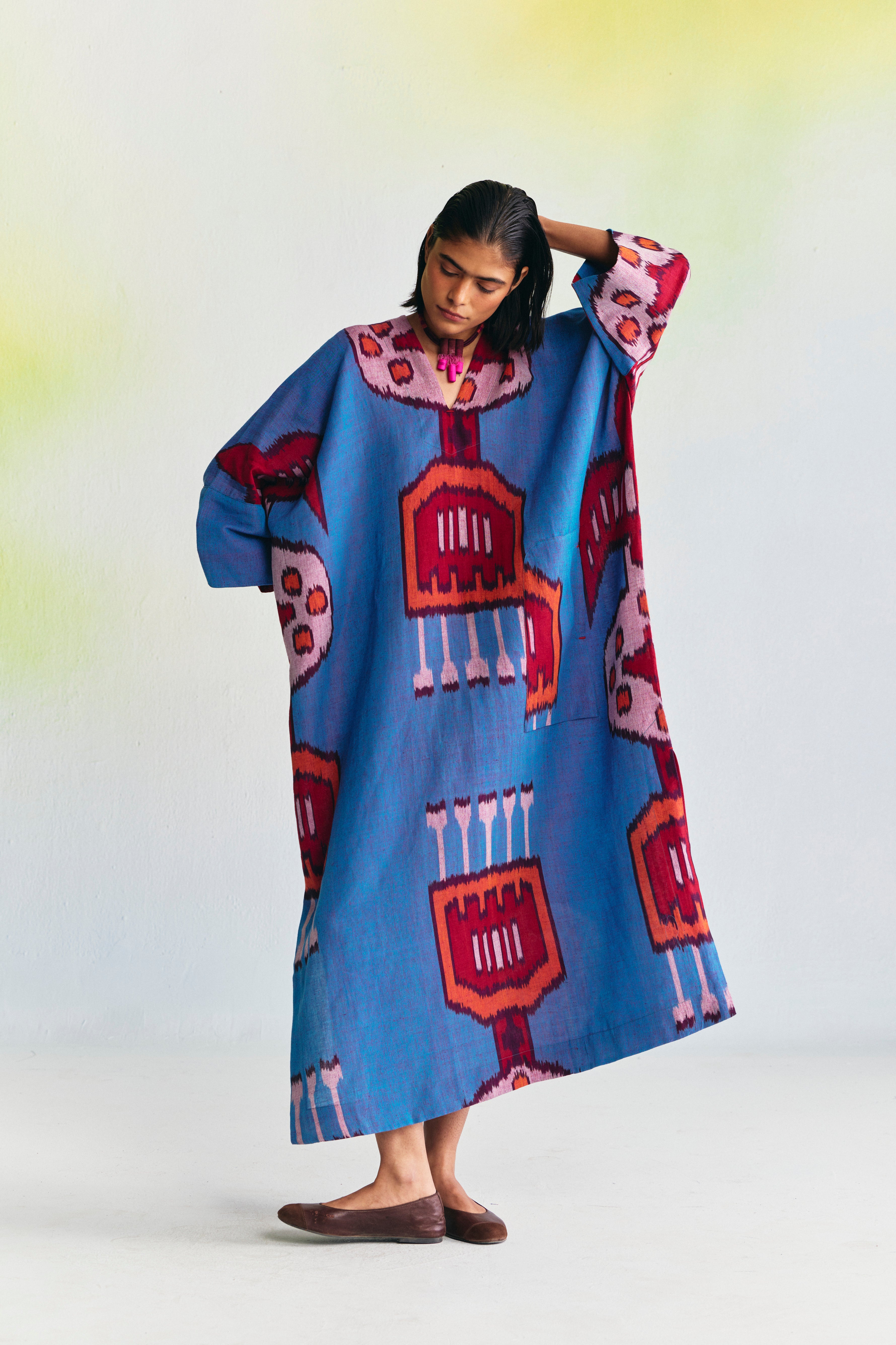 IXCHEL LINEN DORI KAFTAN