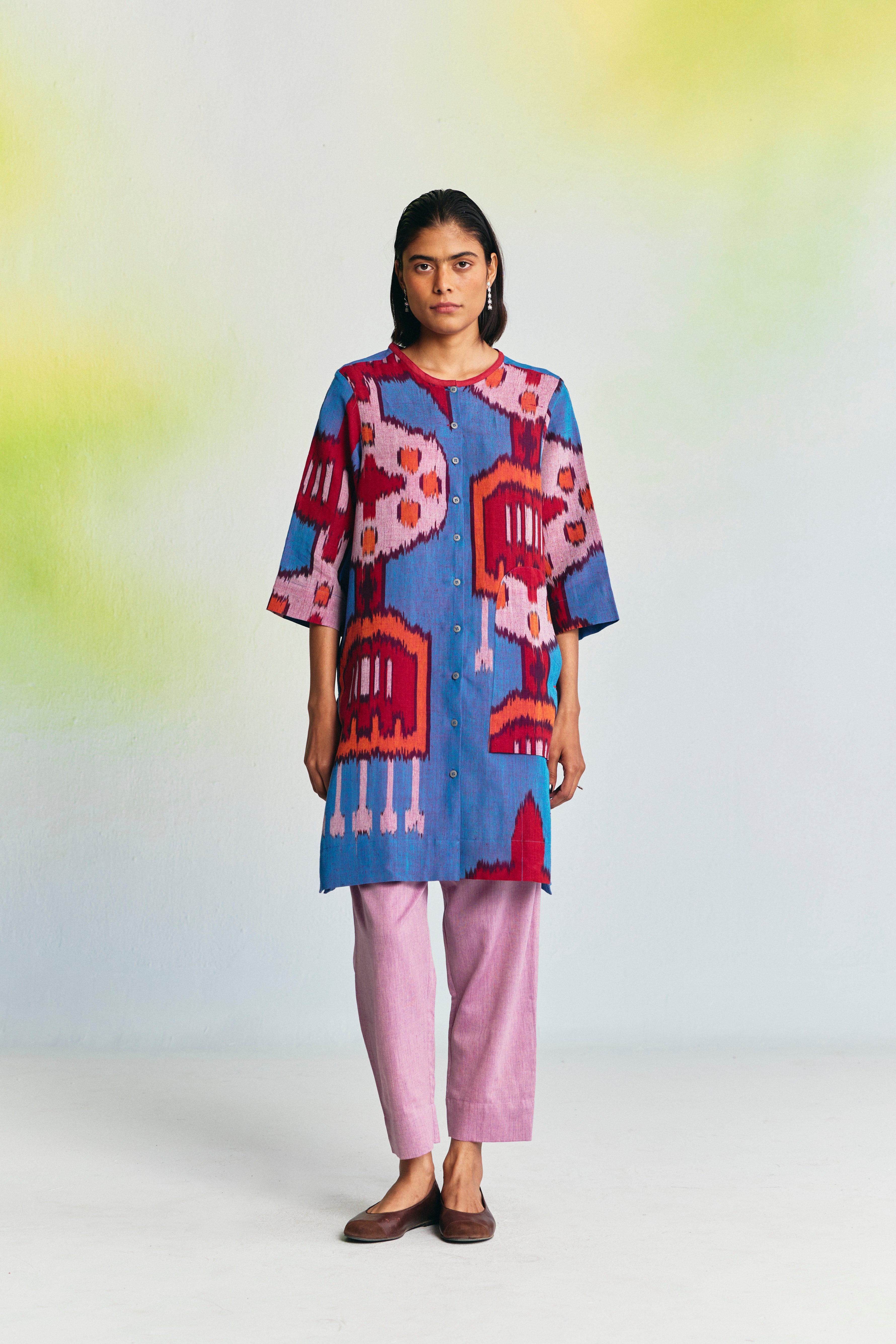 IXCHEL LINEN LONG TUNIC CO-ORD