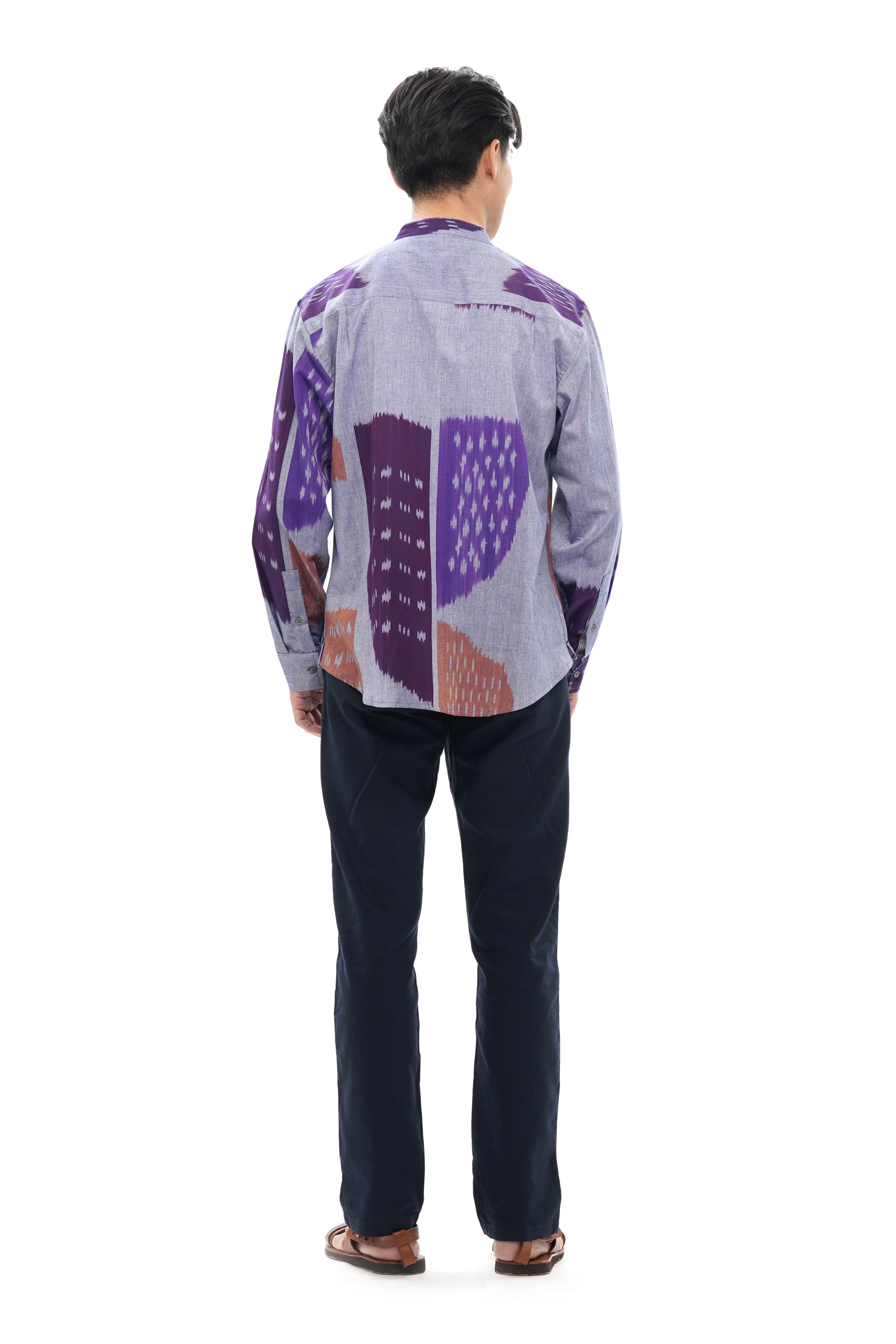 SHOBU MENS STAND IN COLLAR SHIRT