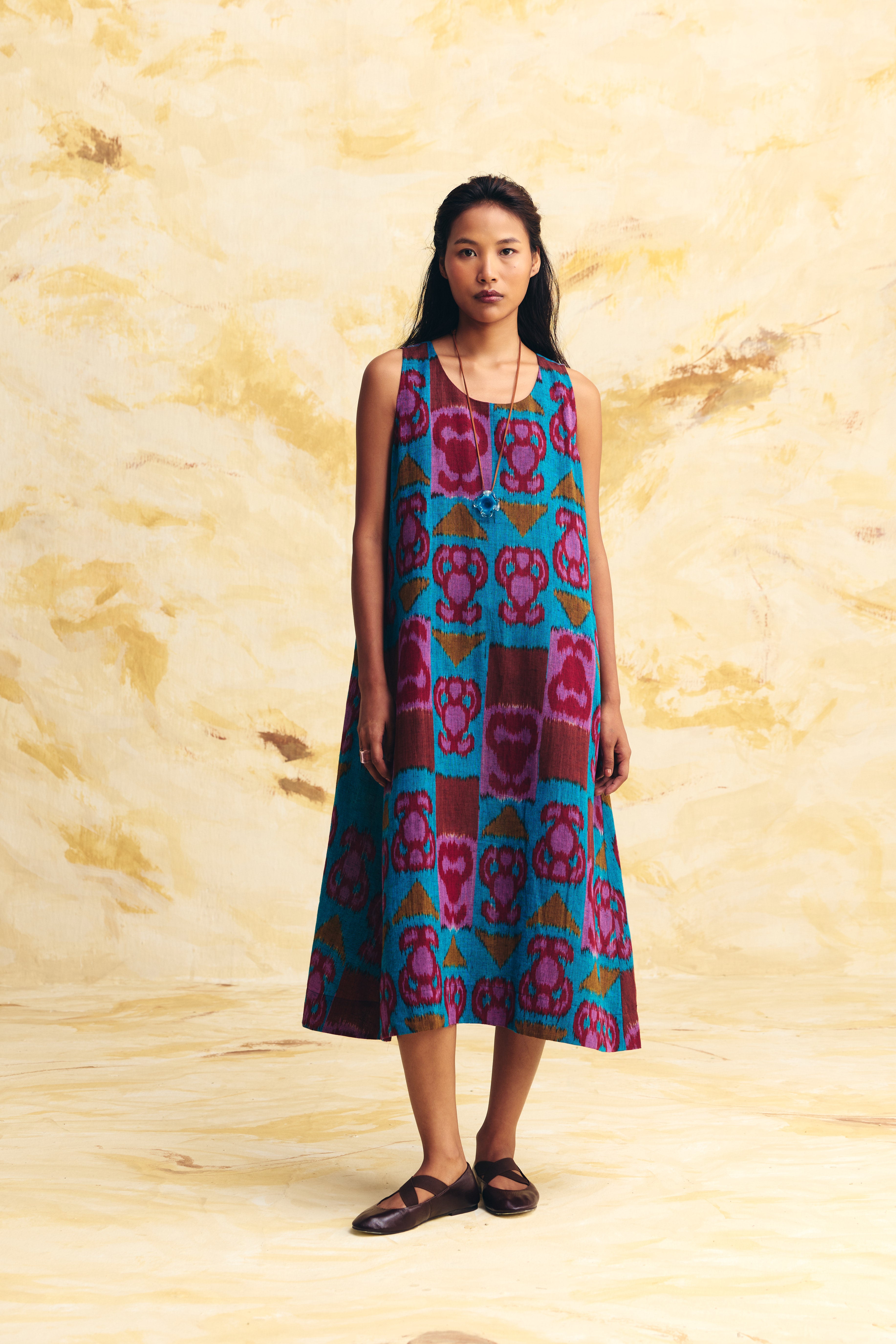 CURRENT LINEN SLEVELESS DRESS