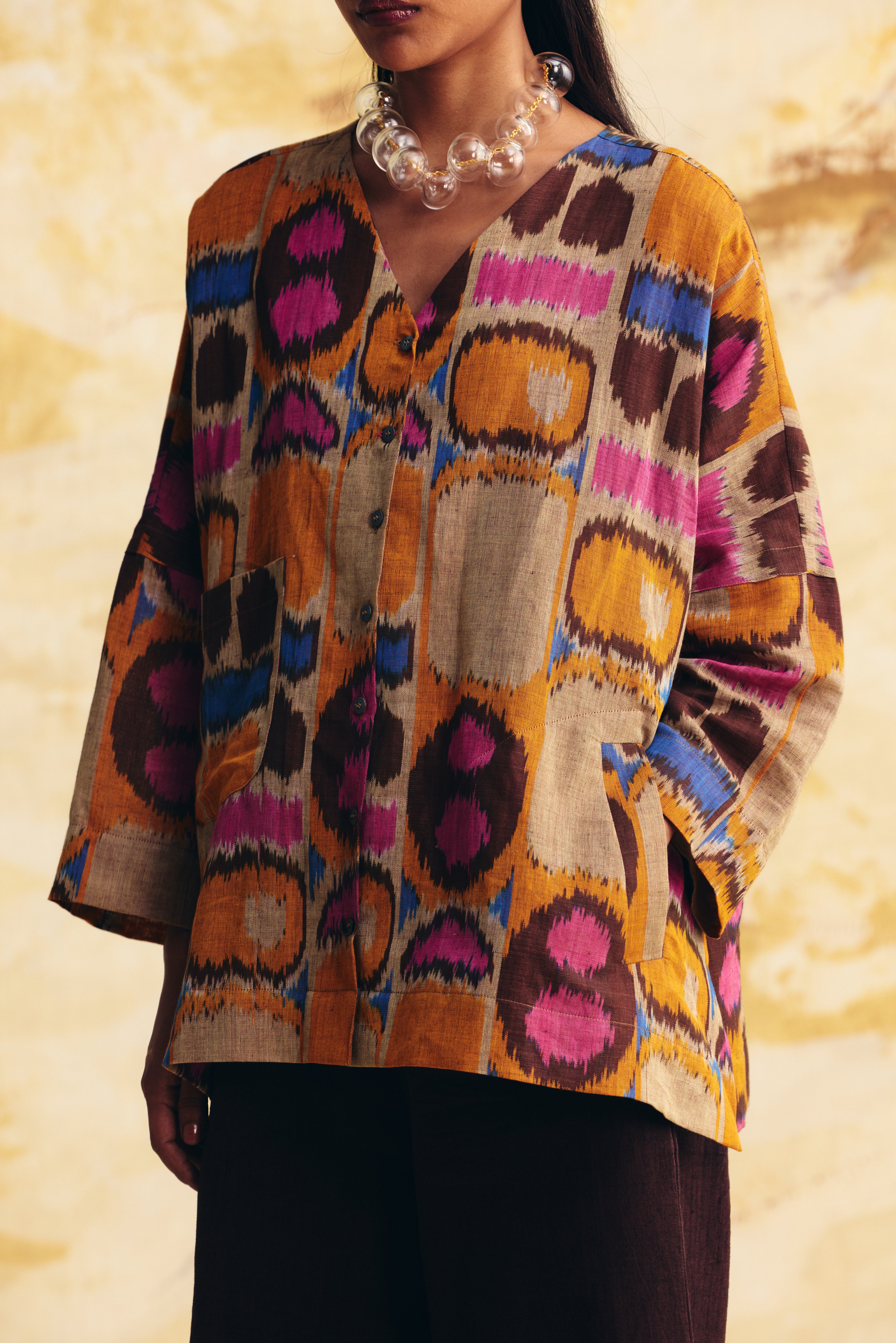 SUNFLARE LINEN ANTIFIT TOP