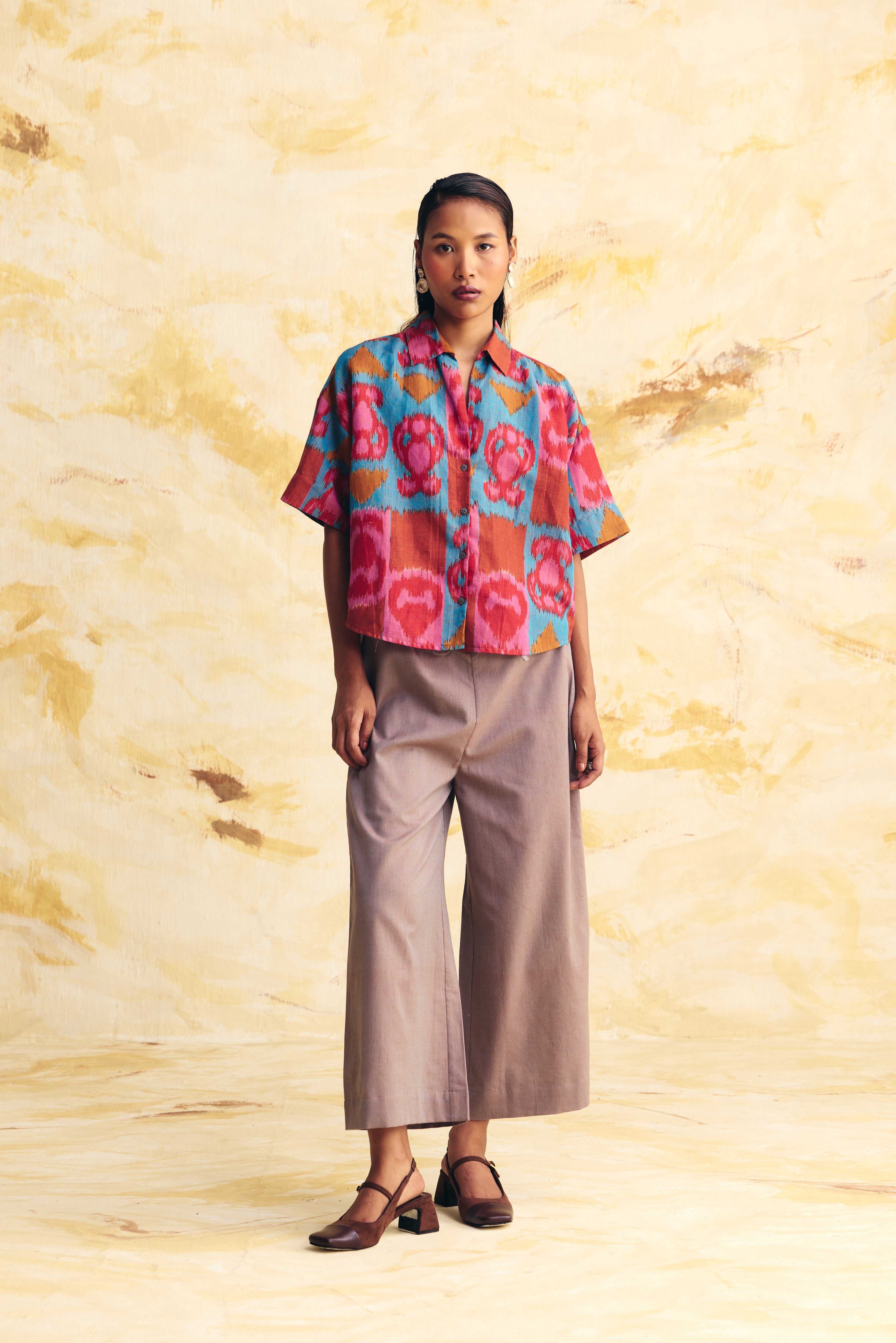 INERTIA LINEN CROPPED SHIRT CO-ORD