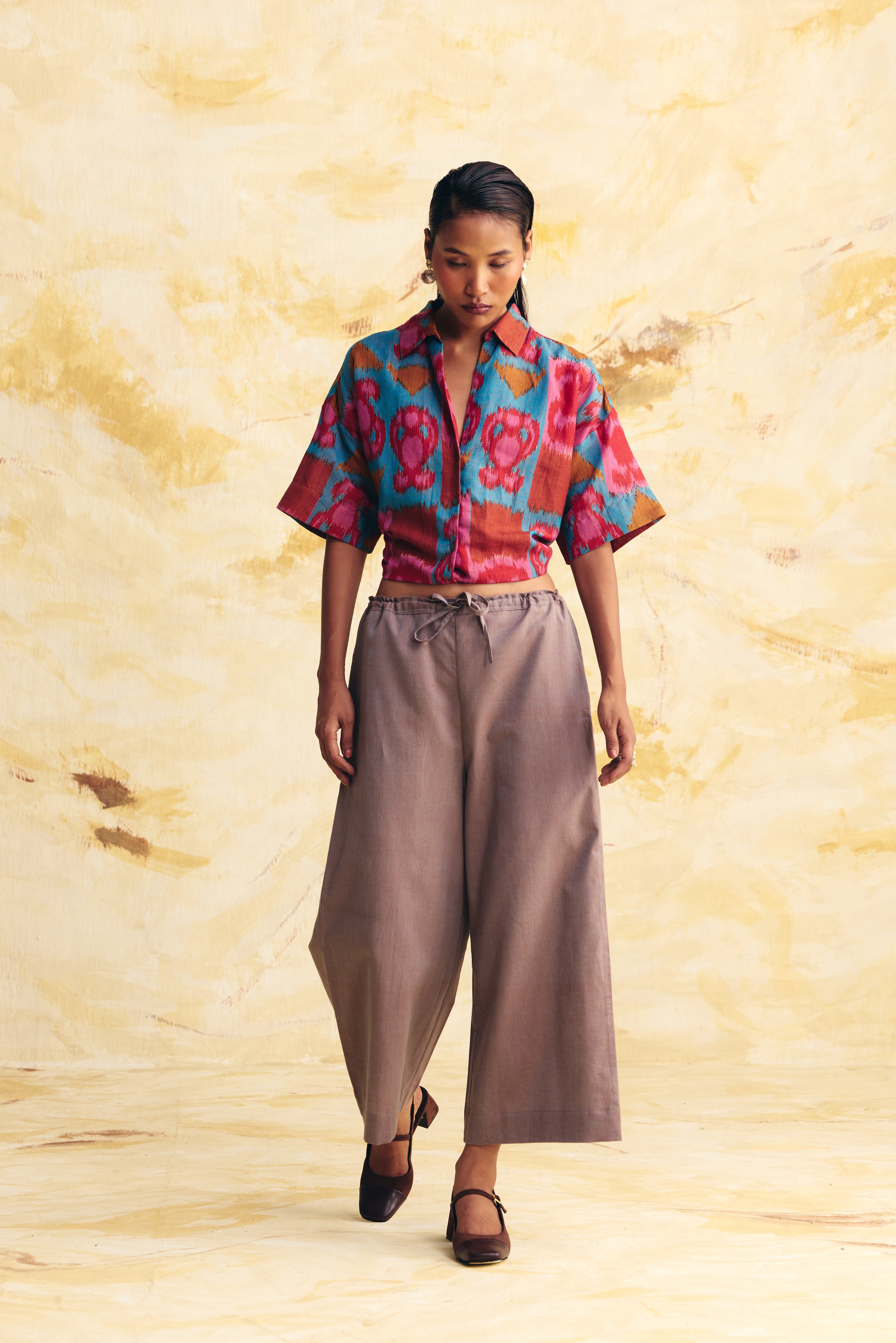 INERTIA LINEN CROPPED SHIRT CO-ORD
