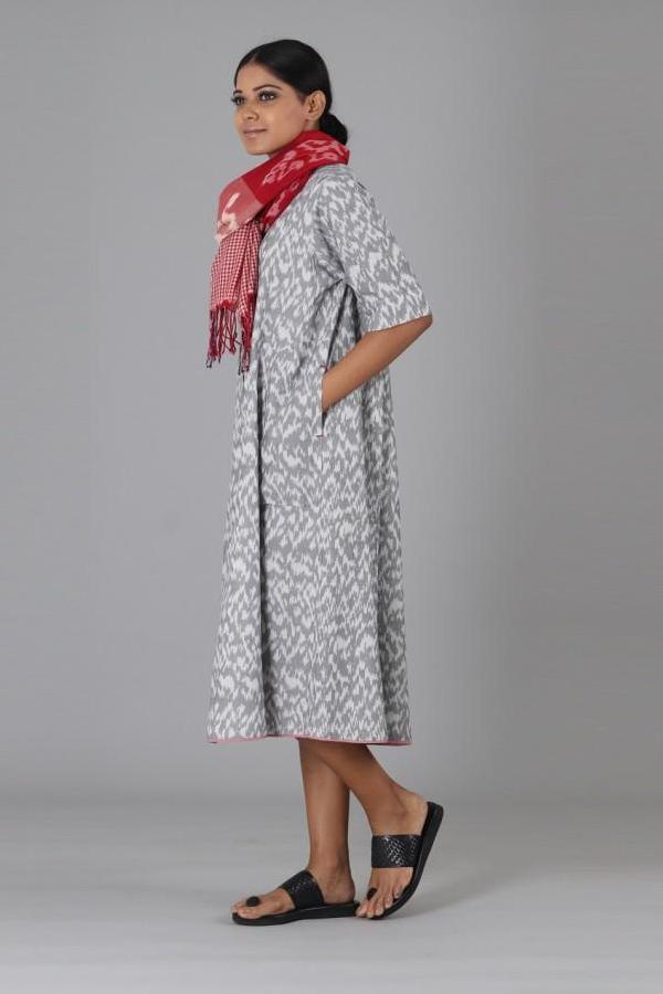 Red & Tea Flower Stole