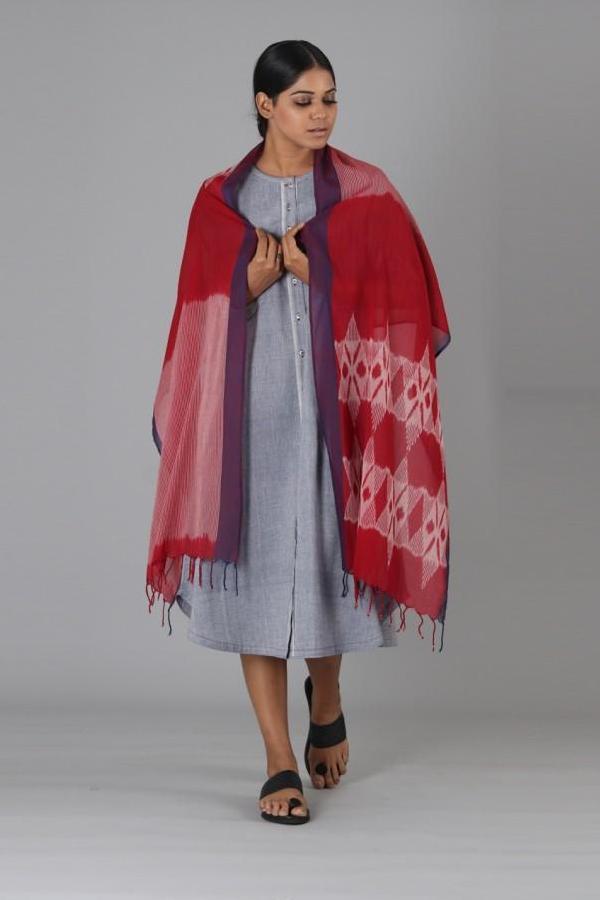 Red Big Flower Stole