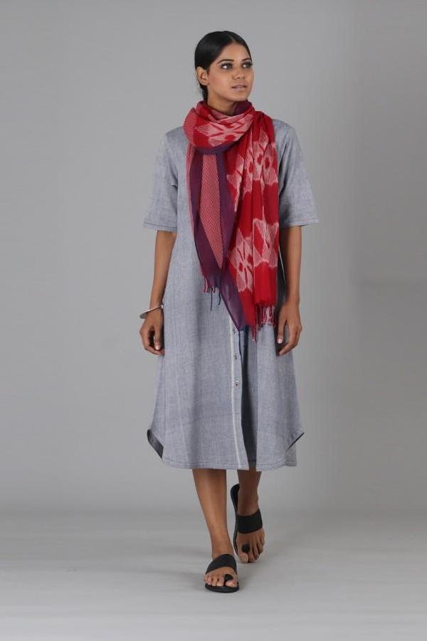 Red Big Flower Stole