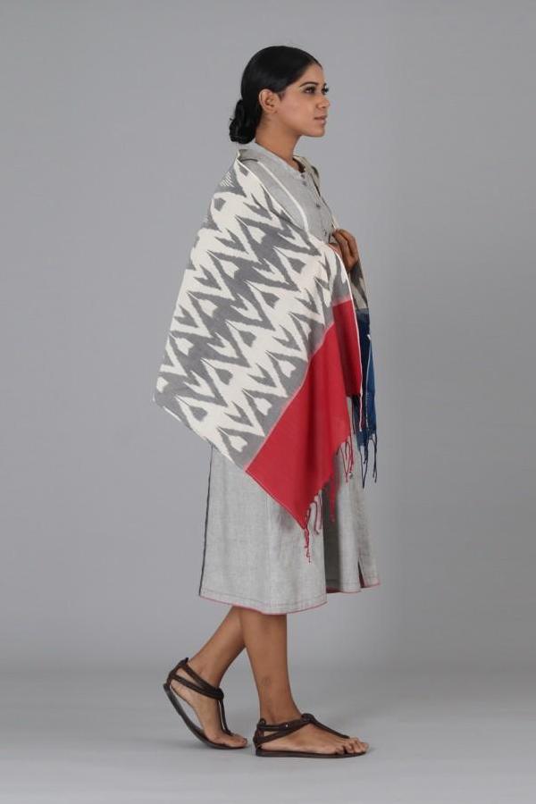 Grey Zig Zag Stole