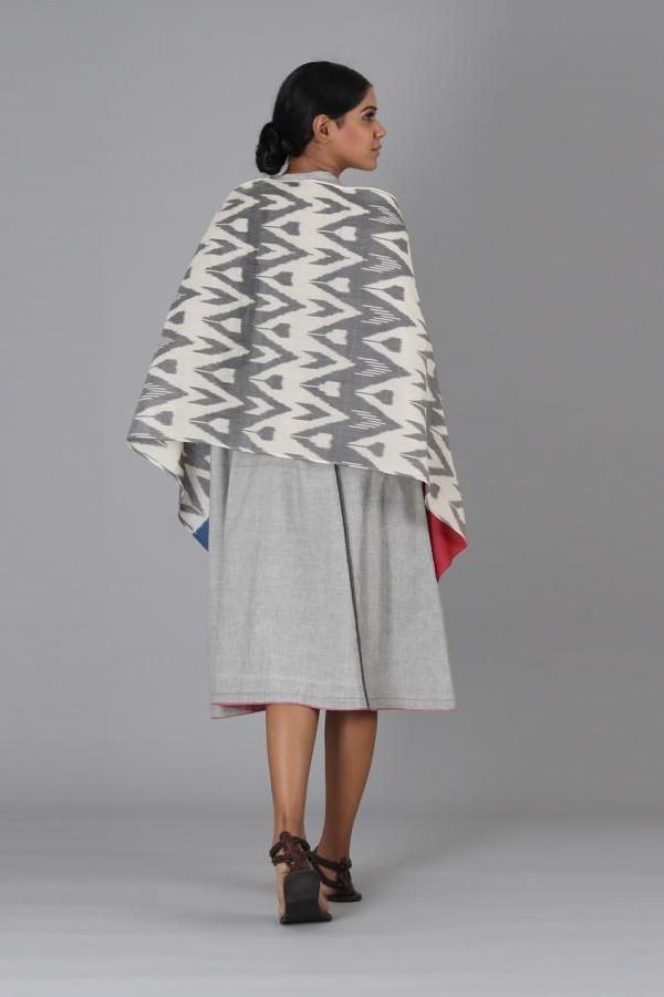 Grey Zig Zag Stole