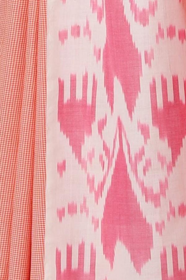 Pink Heart Cotton Saree