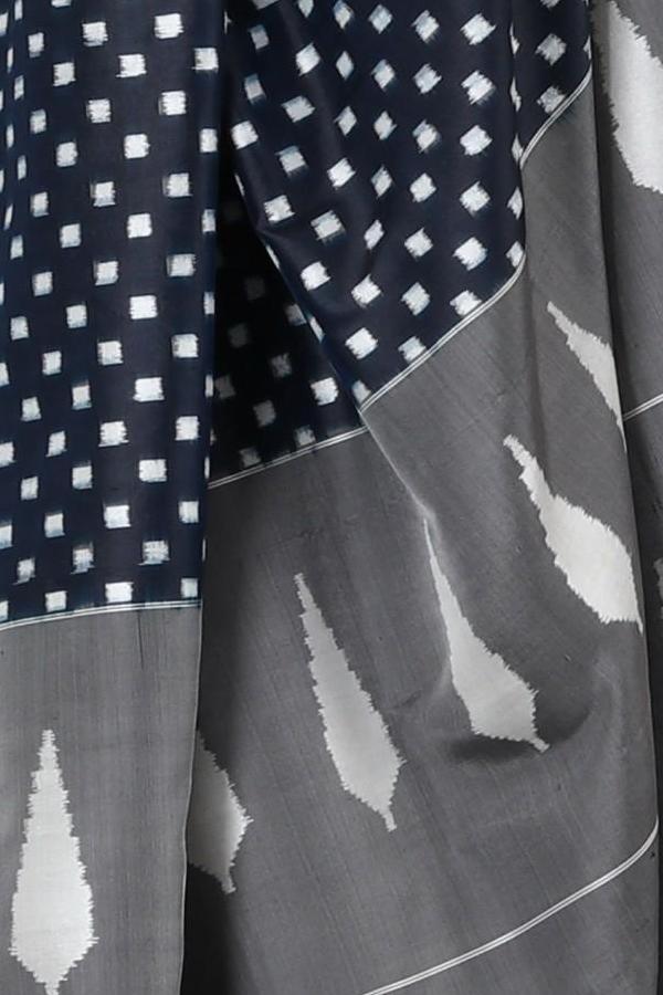 Indigo Black Box Silk Saree