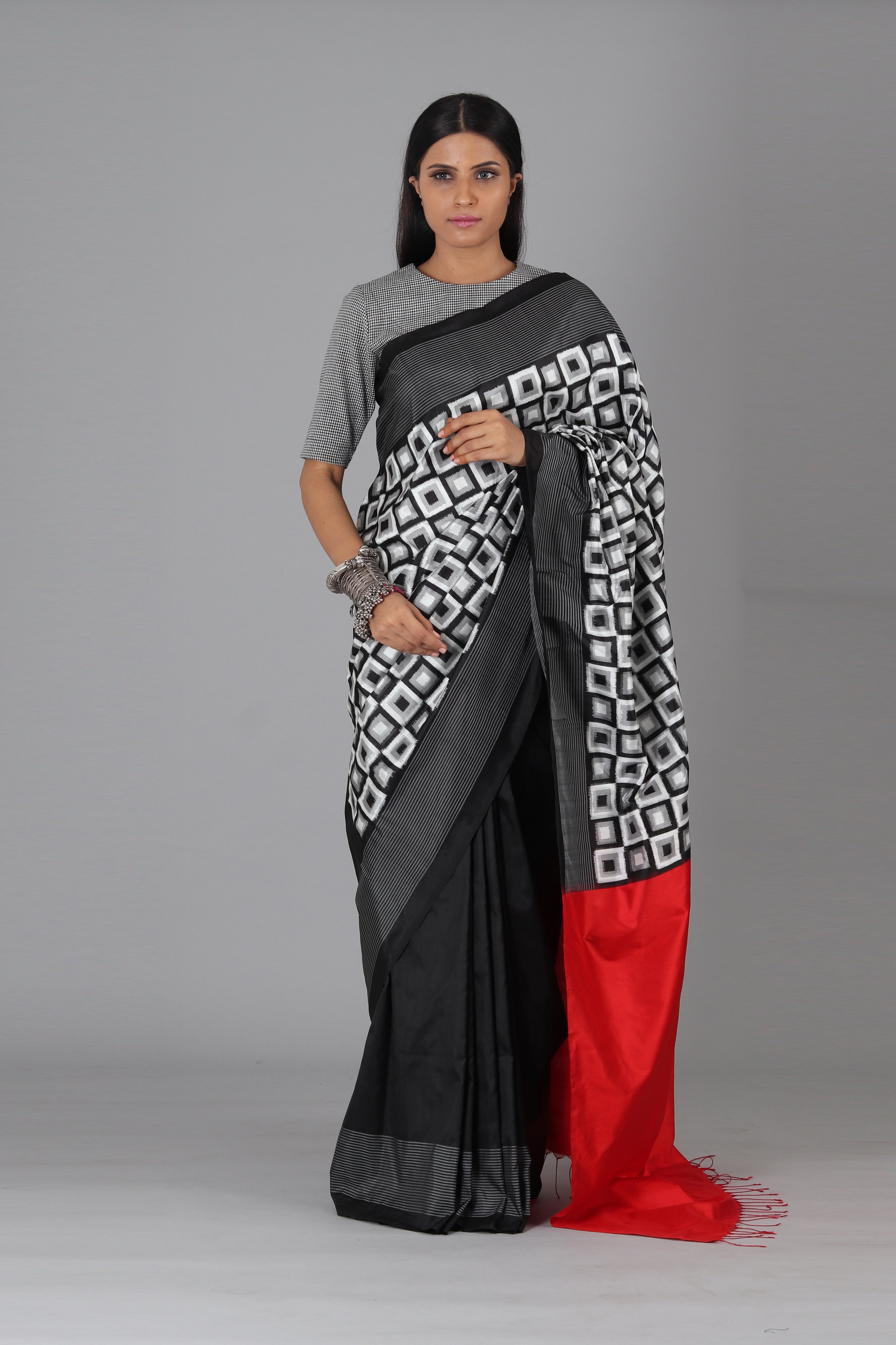 Black Japanese Silk Saree