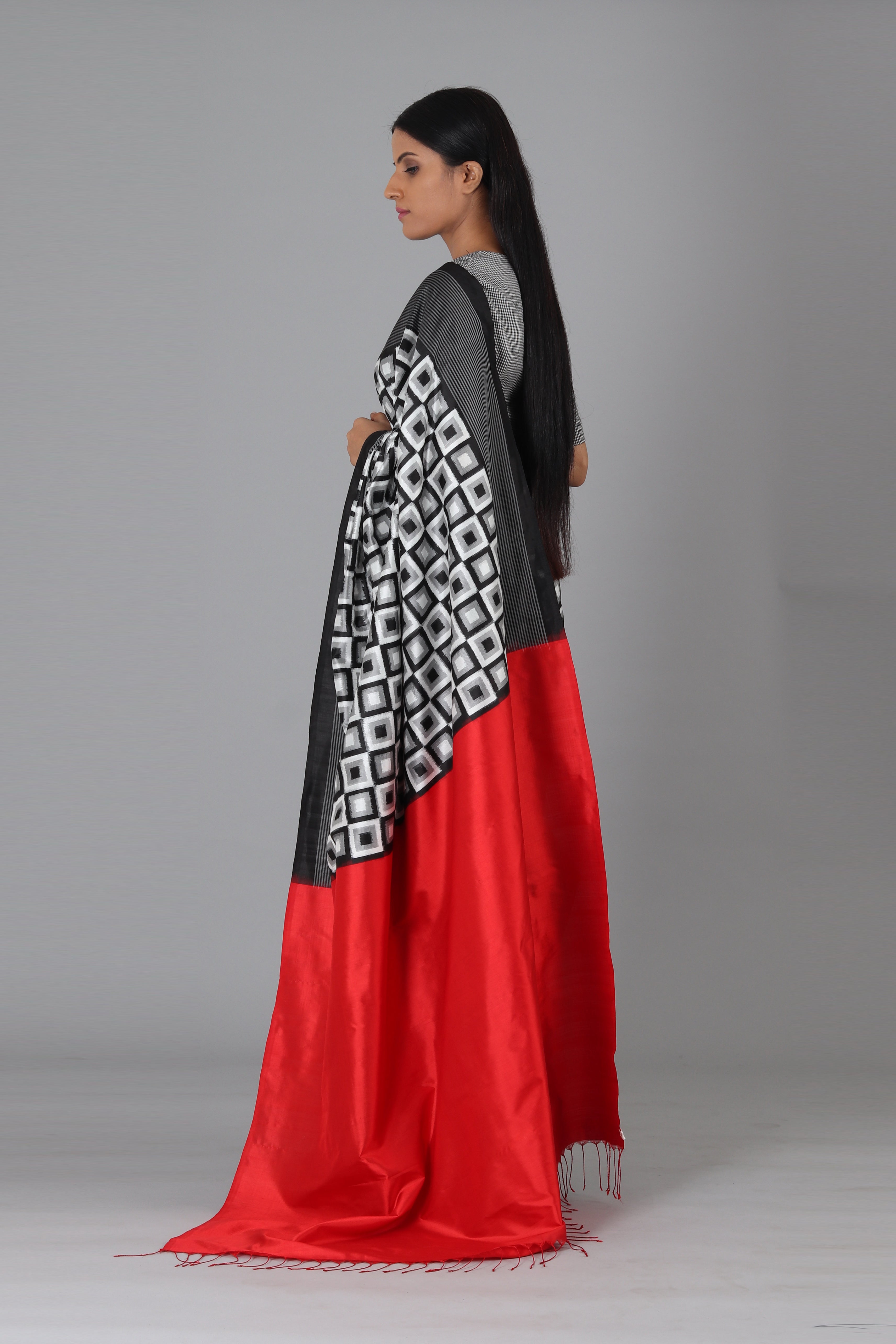Black Japanese Silk Saree