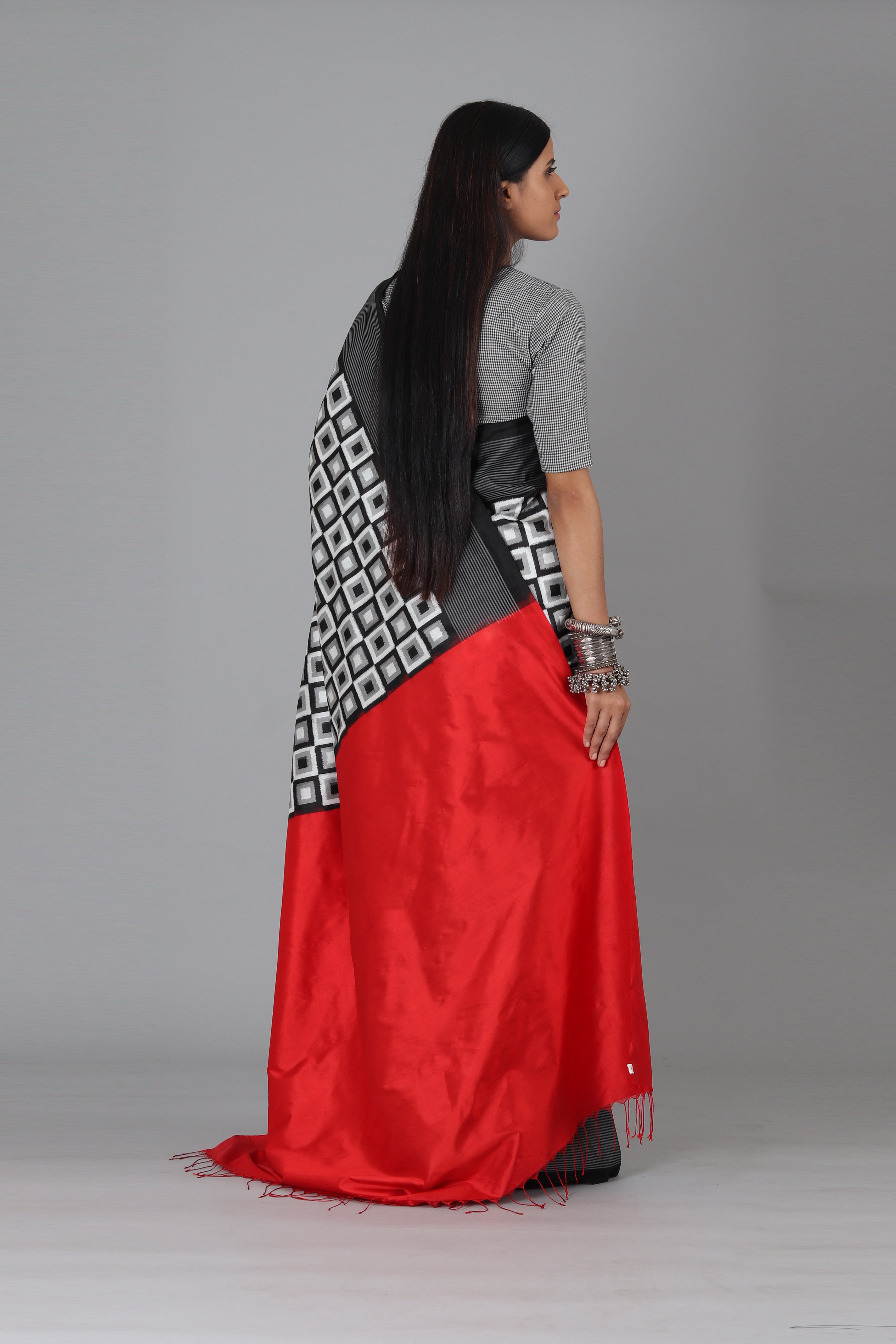 Black Japanese Silk Saree