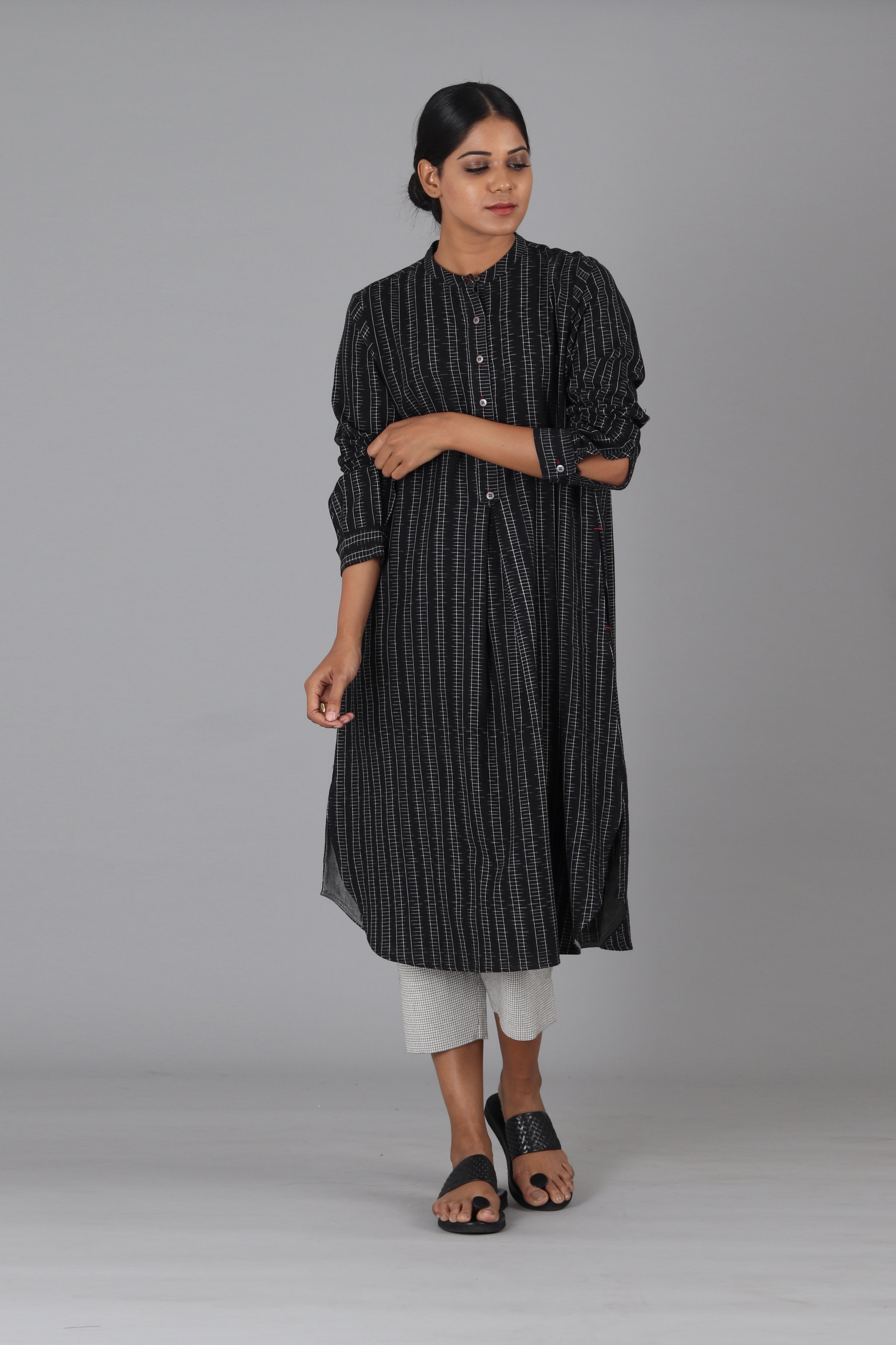 Black Wire Long Kurta