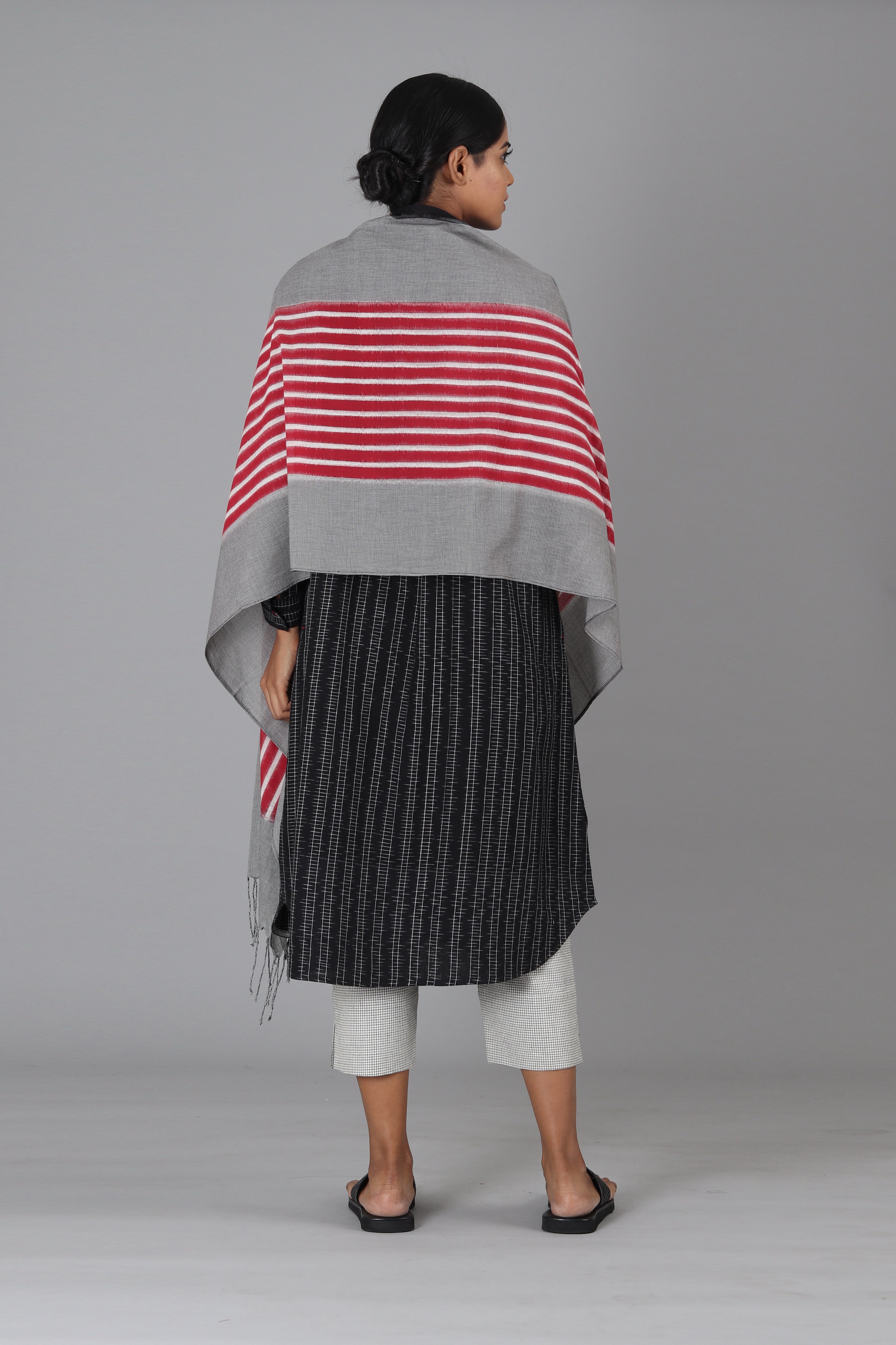 Red Stripe Checks Stole