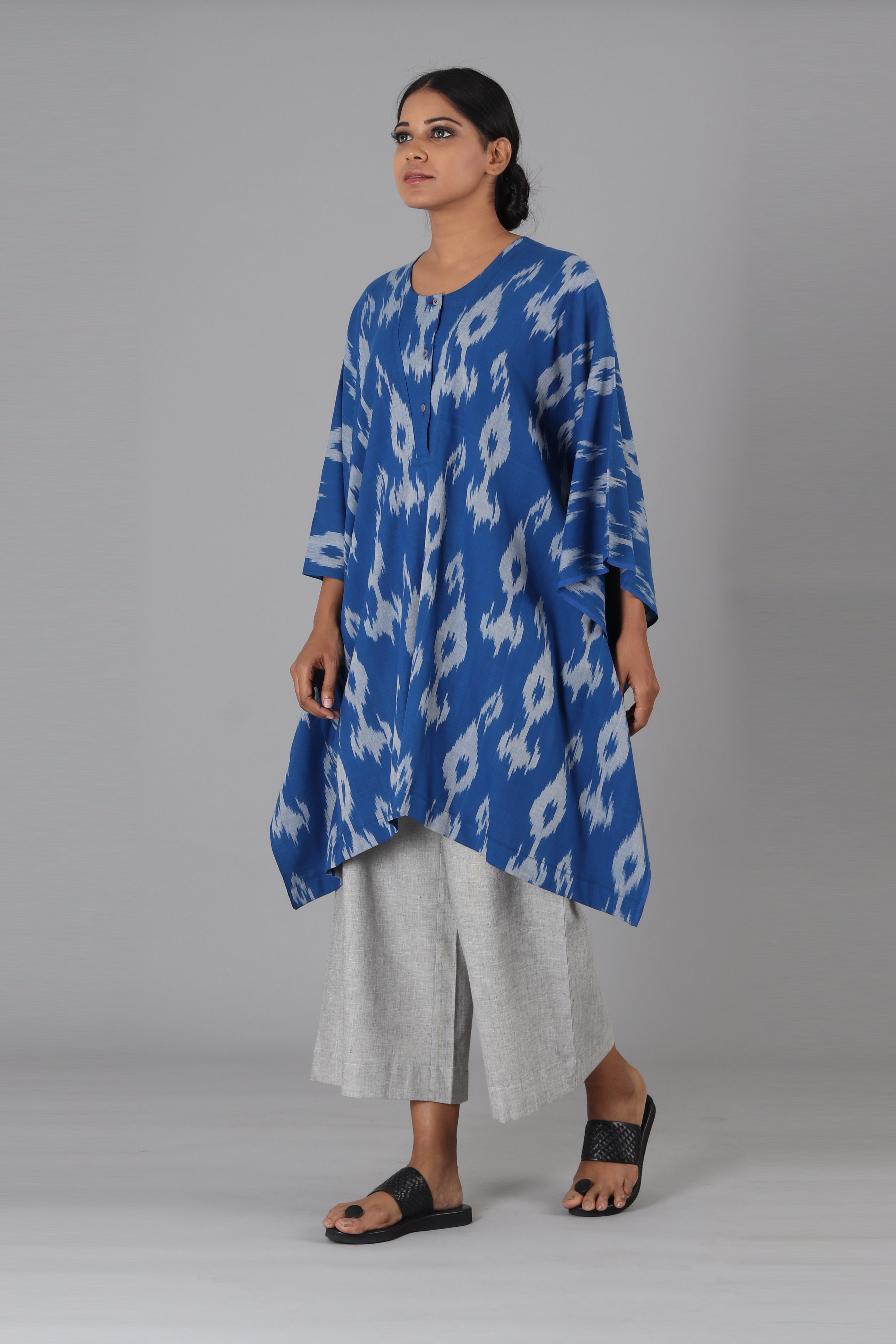 Blue Paisley Short Kaftan