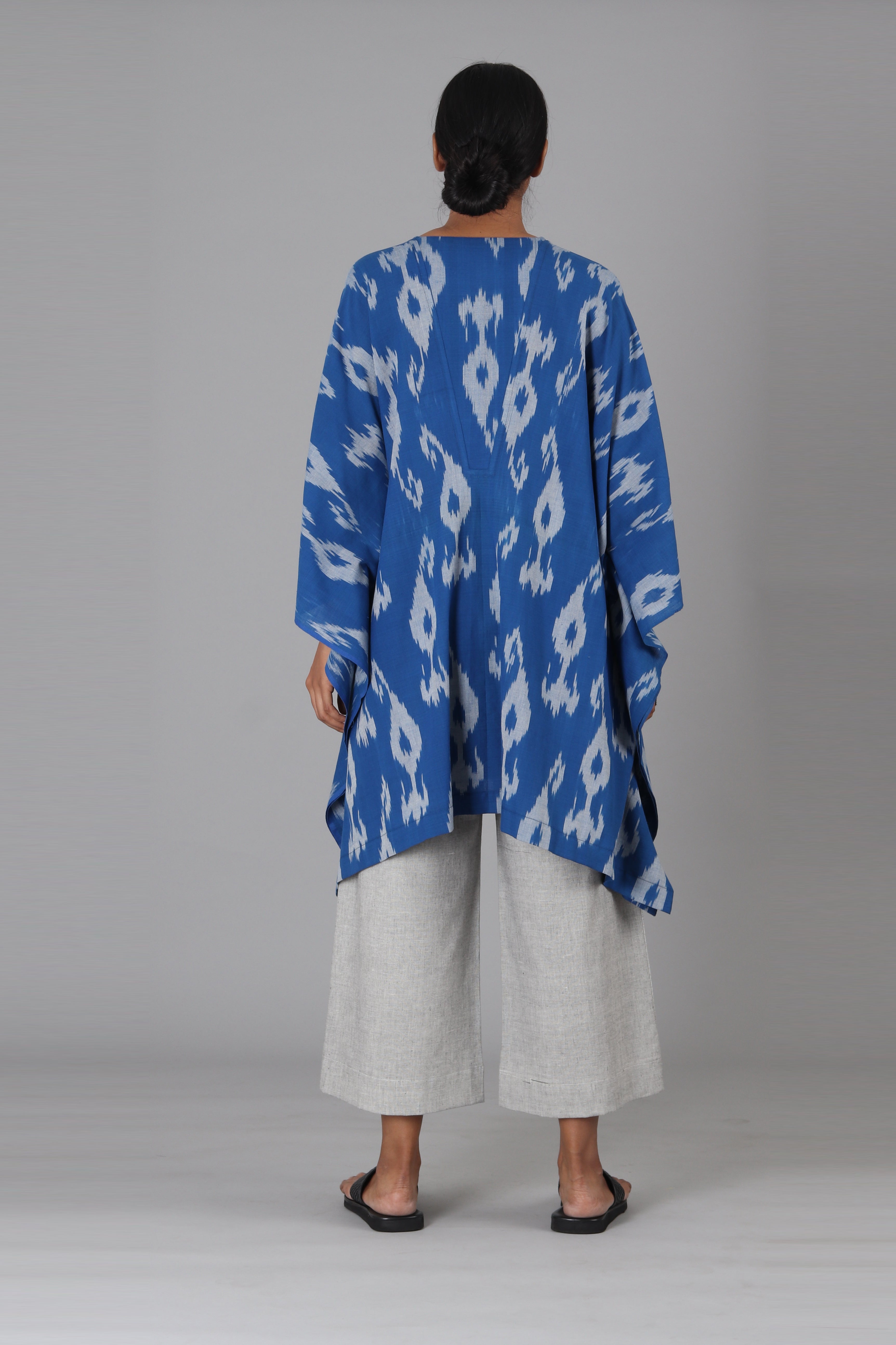 Blue Paisley Short Kaftan