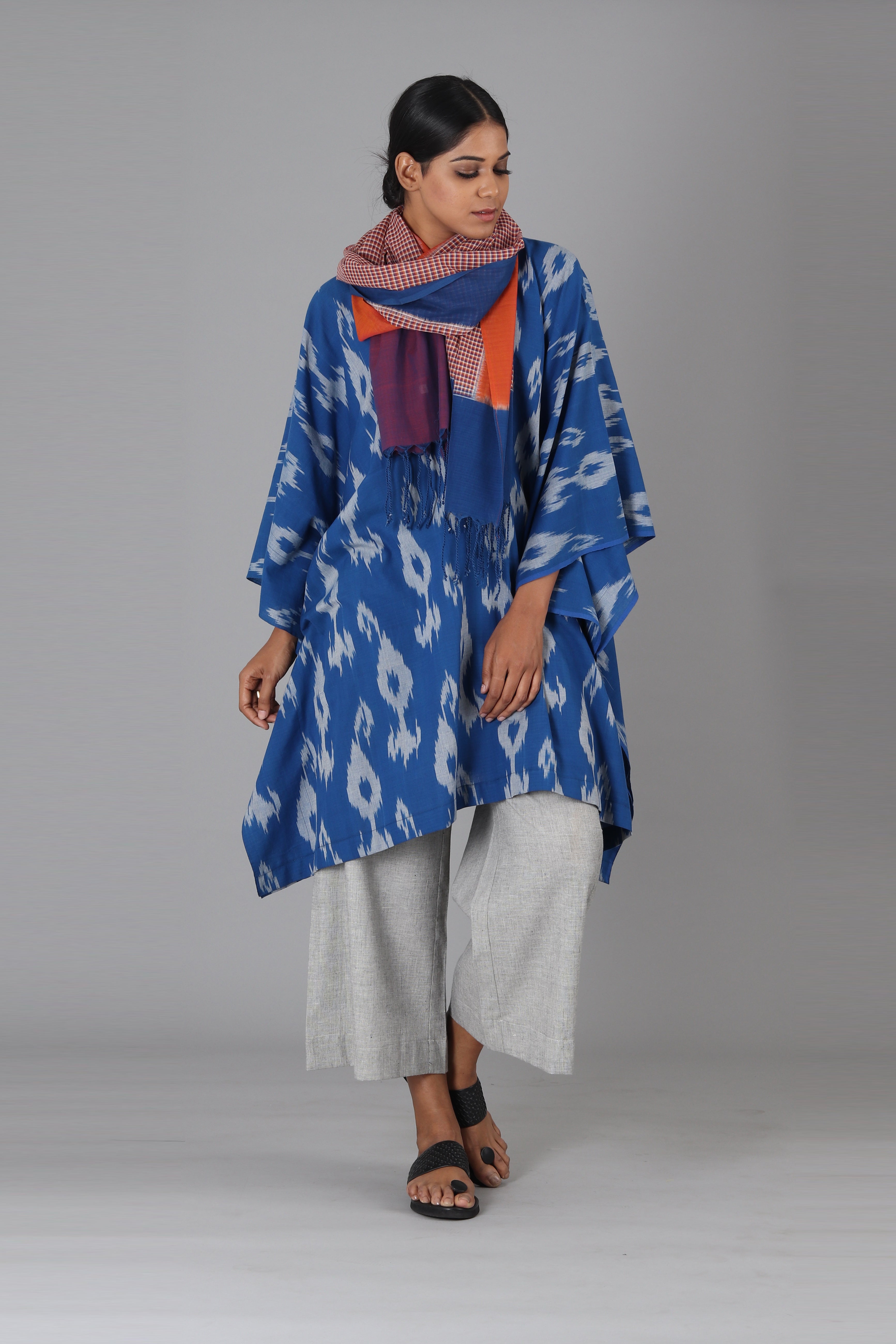 Blue Paisley Short Kaftan