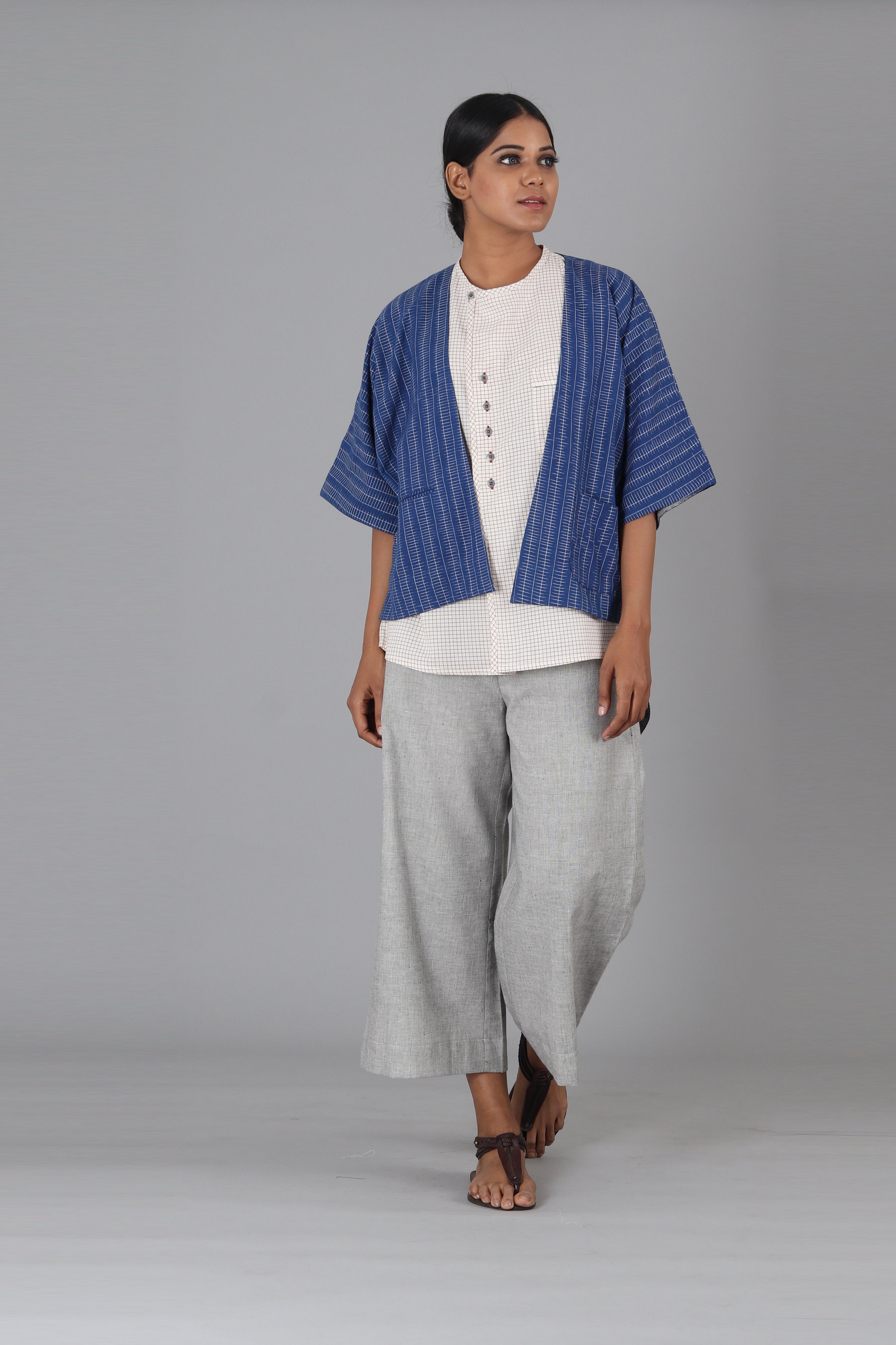Blue Wire Kimono Jacket
