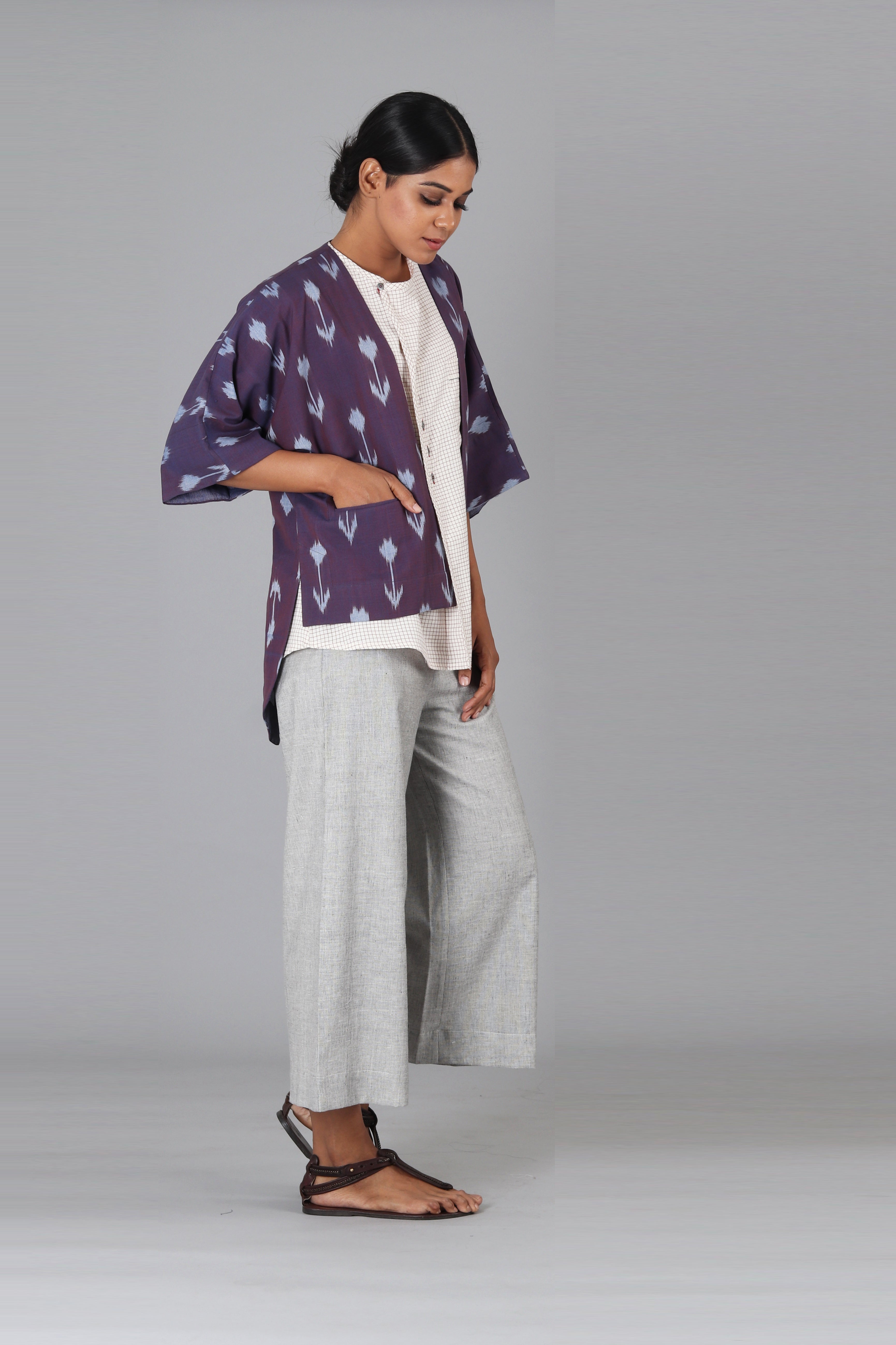 Brown Bud Kimono Jacket