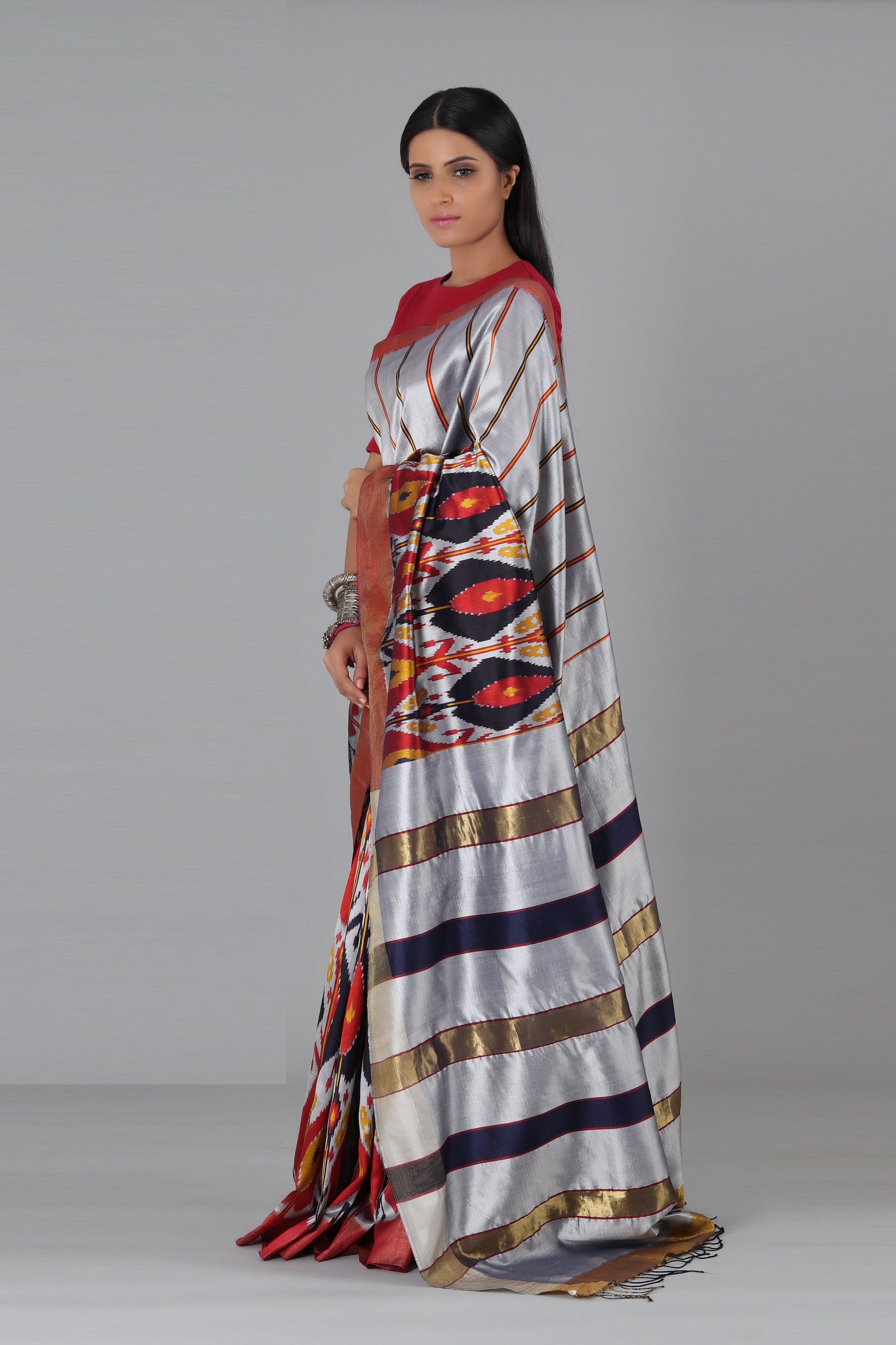 Gladiolas Silk Saree