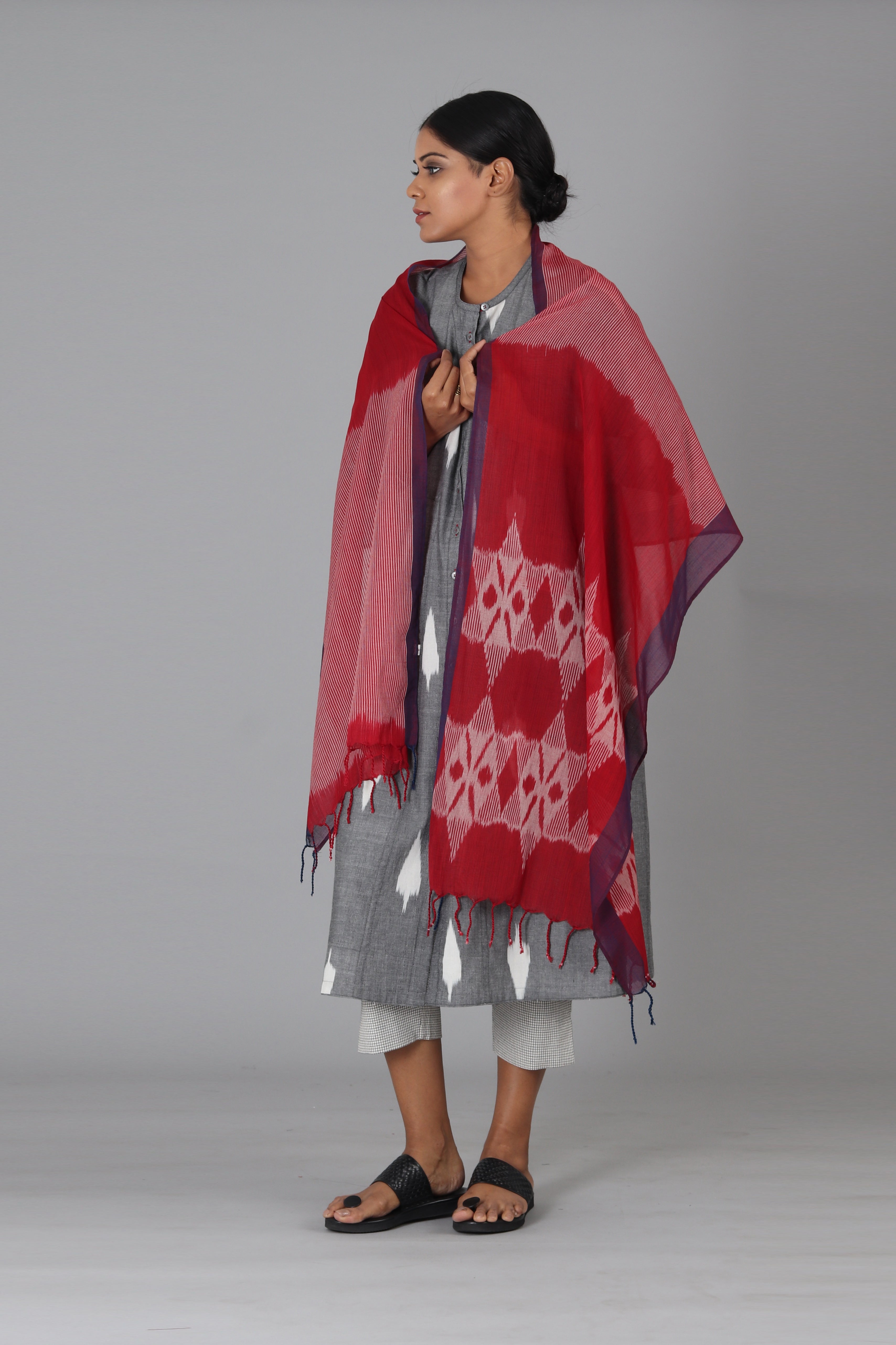 Red Big Flower Stole