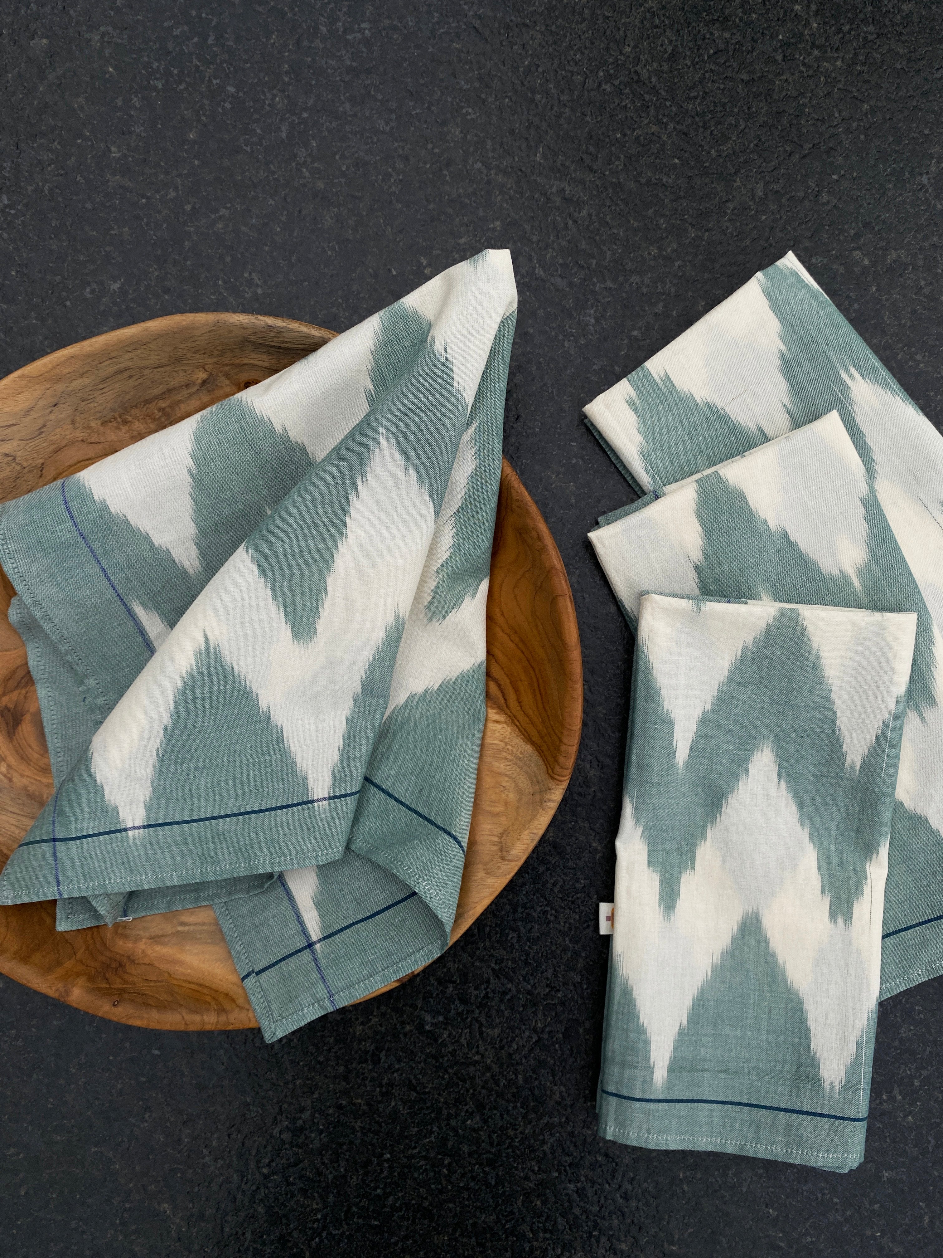 Green Zig Zag Napkin (Set of 4)