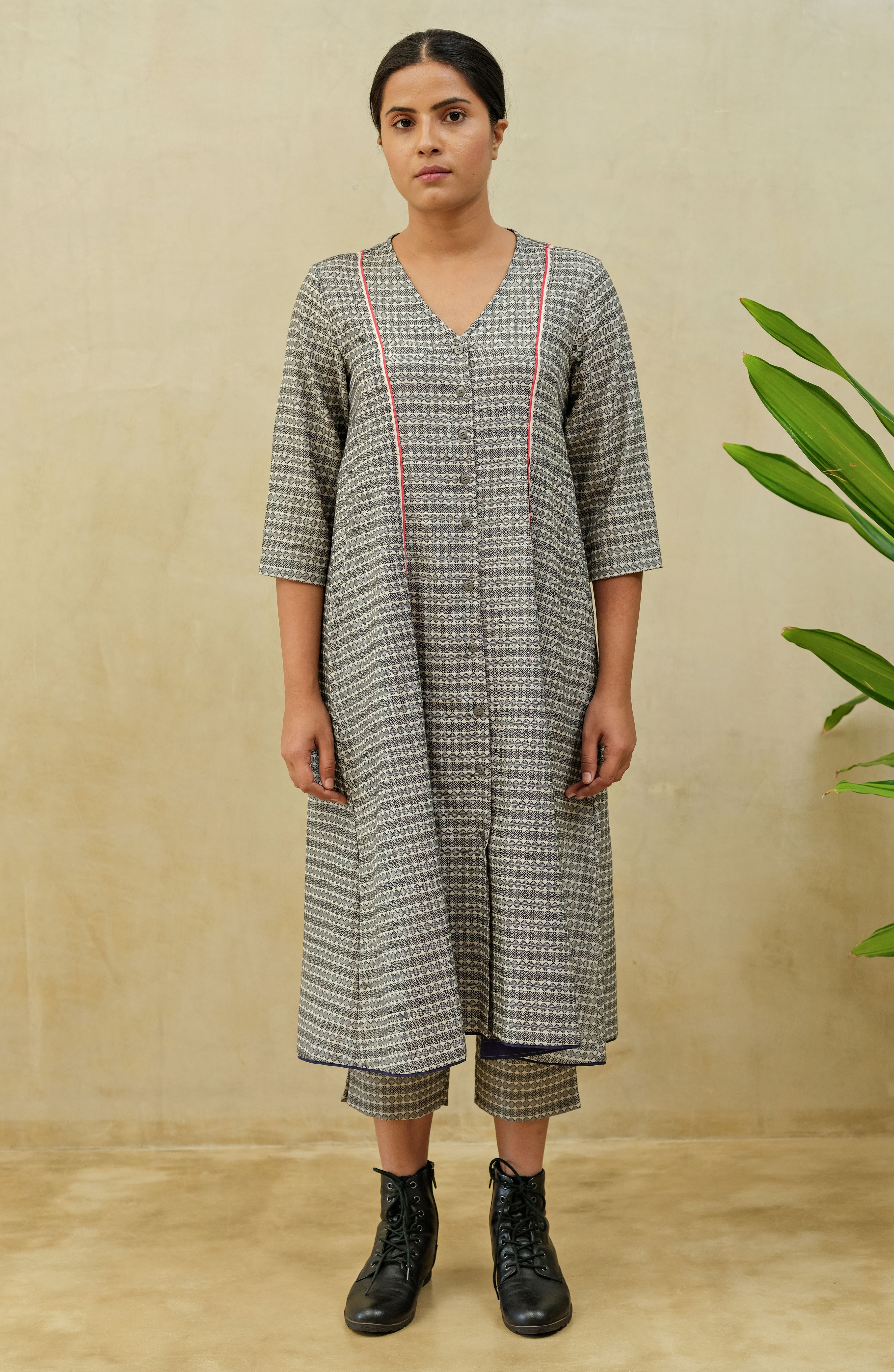 Iced Glaze Button Down Dress