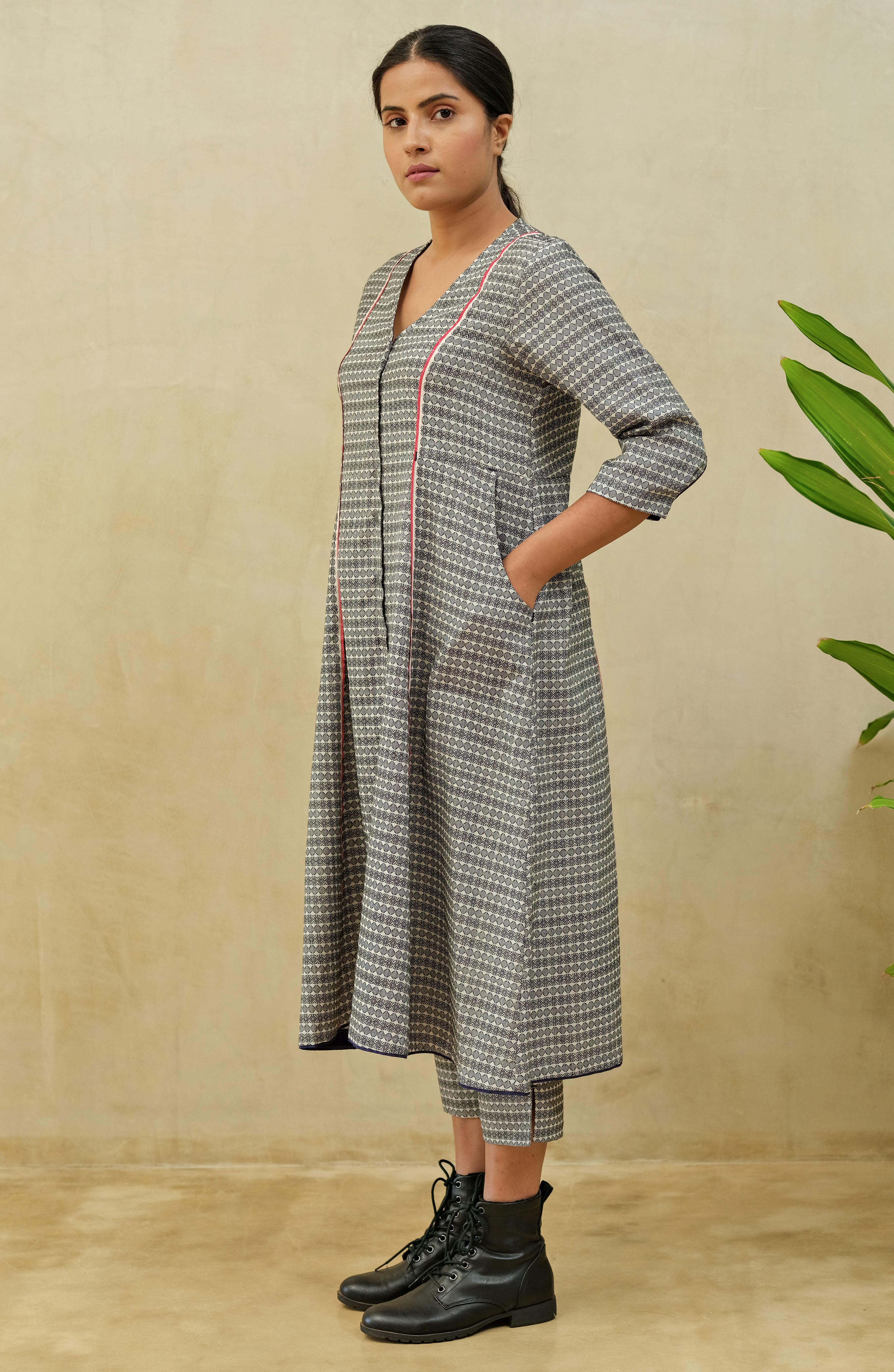 Iced Glaze Button Down Dress