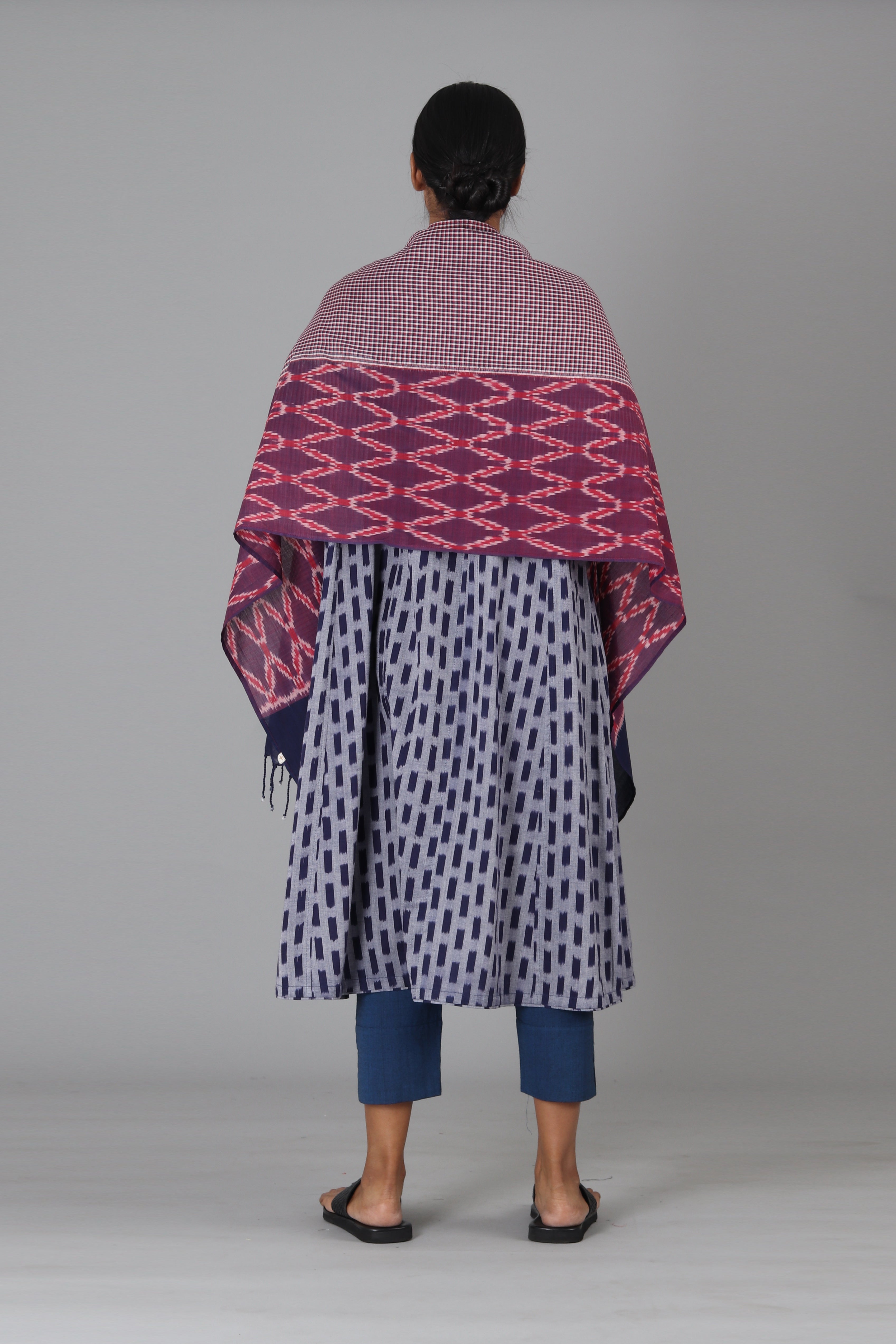 Purple Blue Diamond Stole