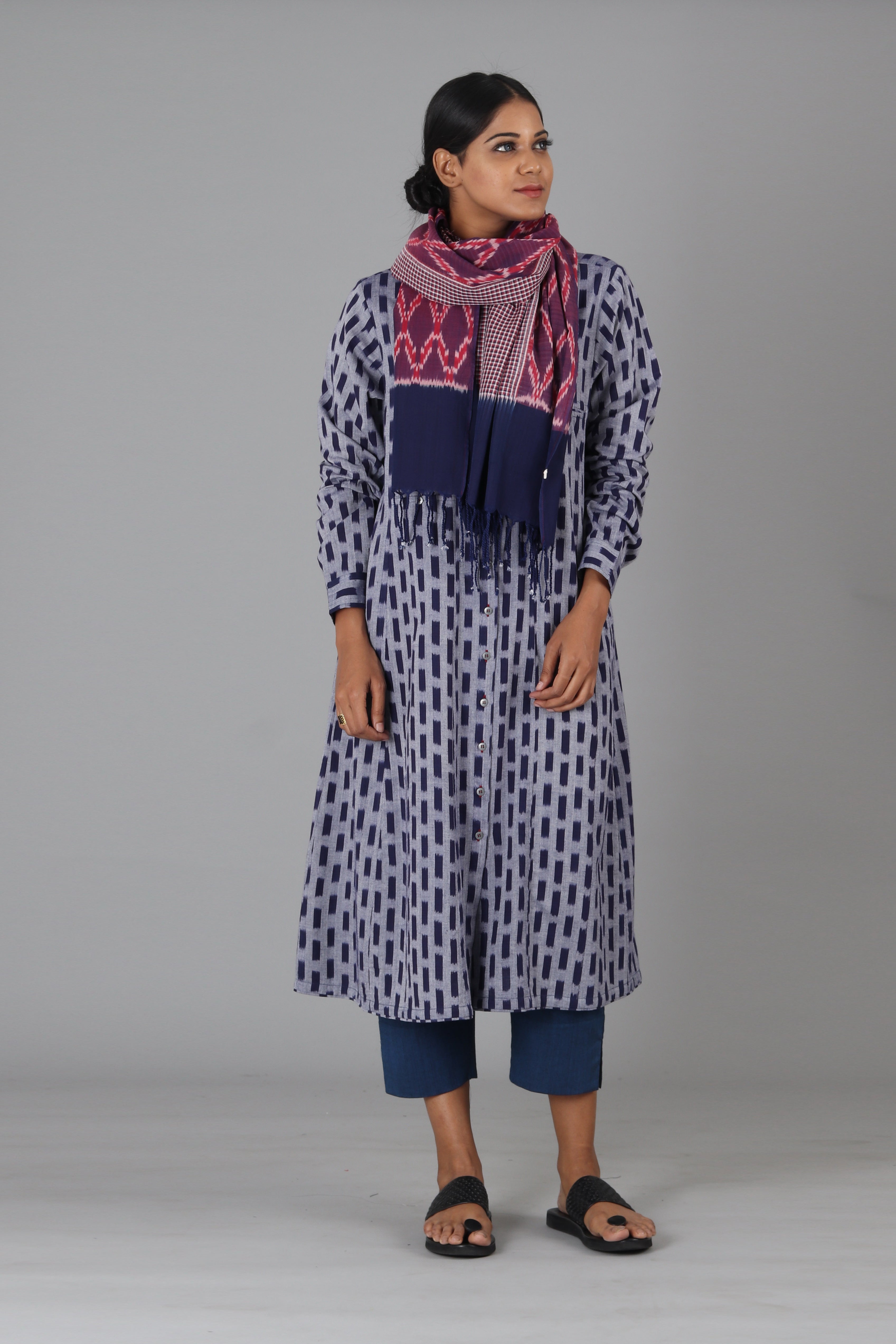 Purple Blue Diamond Stole