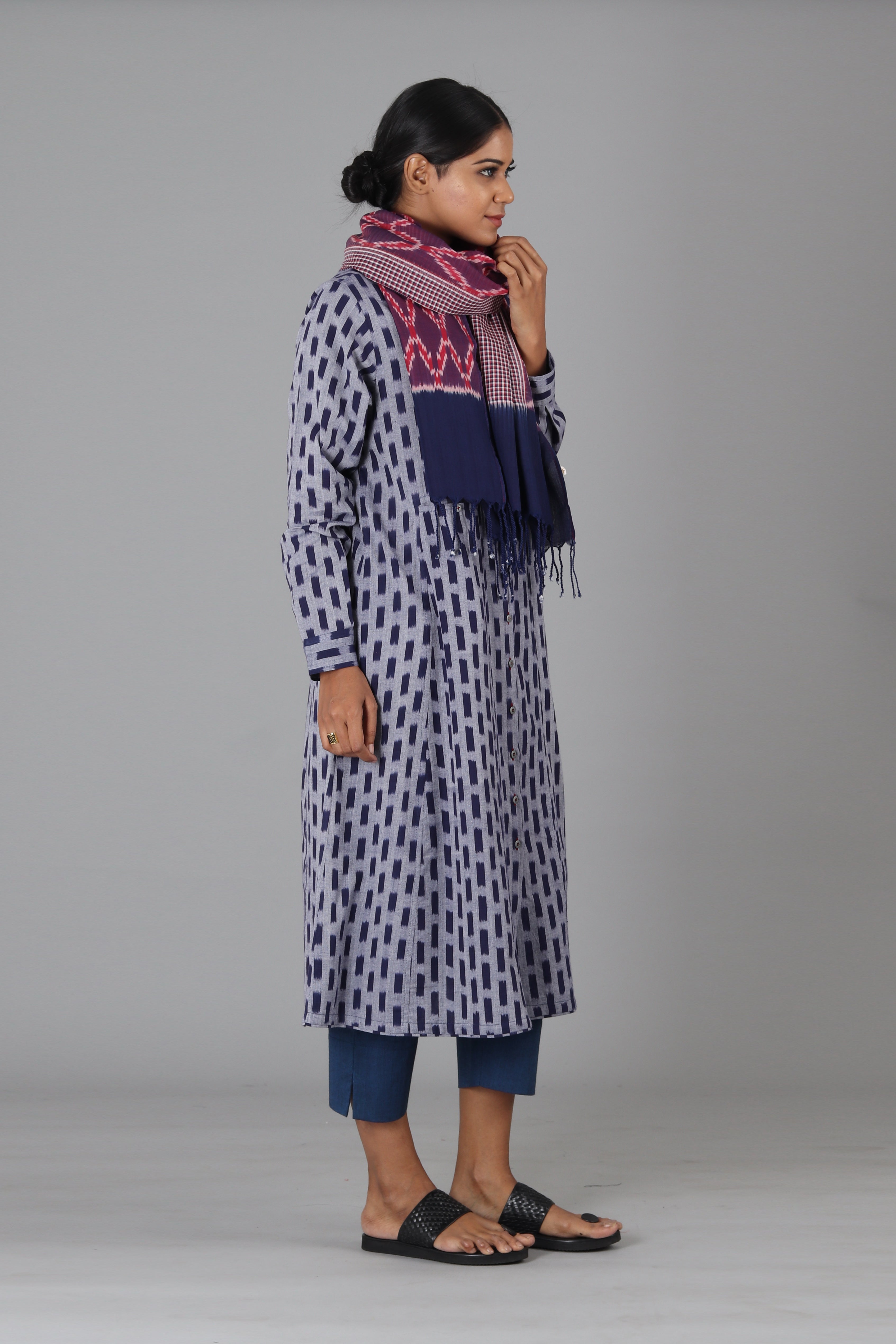 Purple Blue Diamond Stole