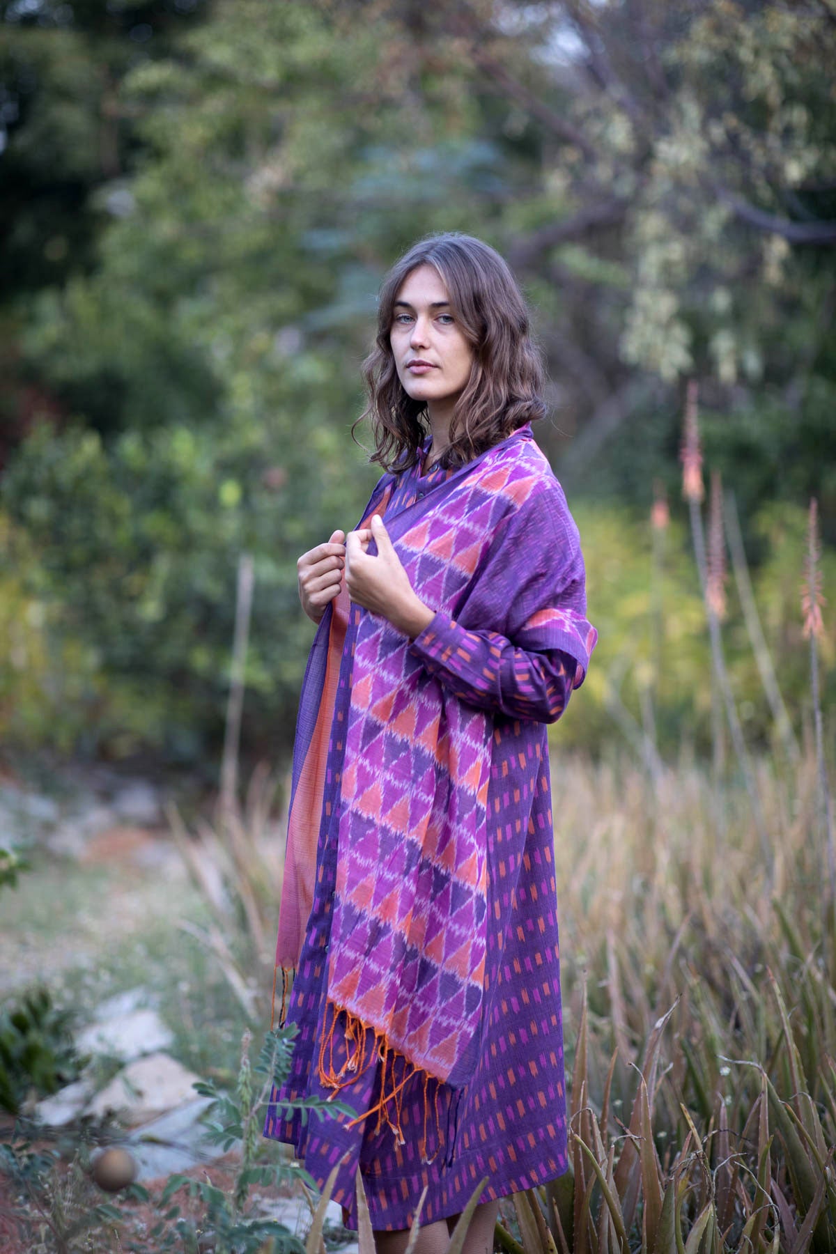 Mauve Triangle Stole