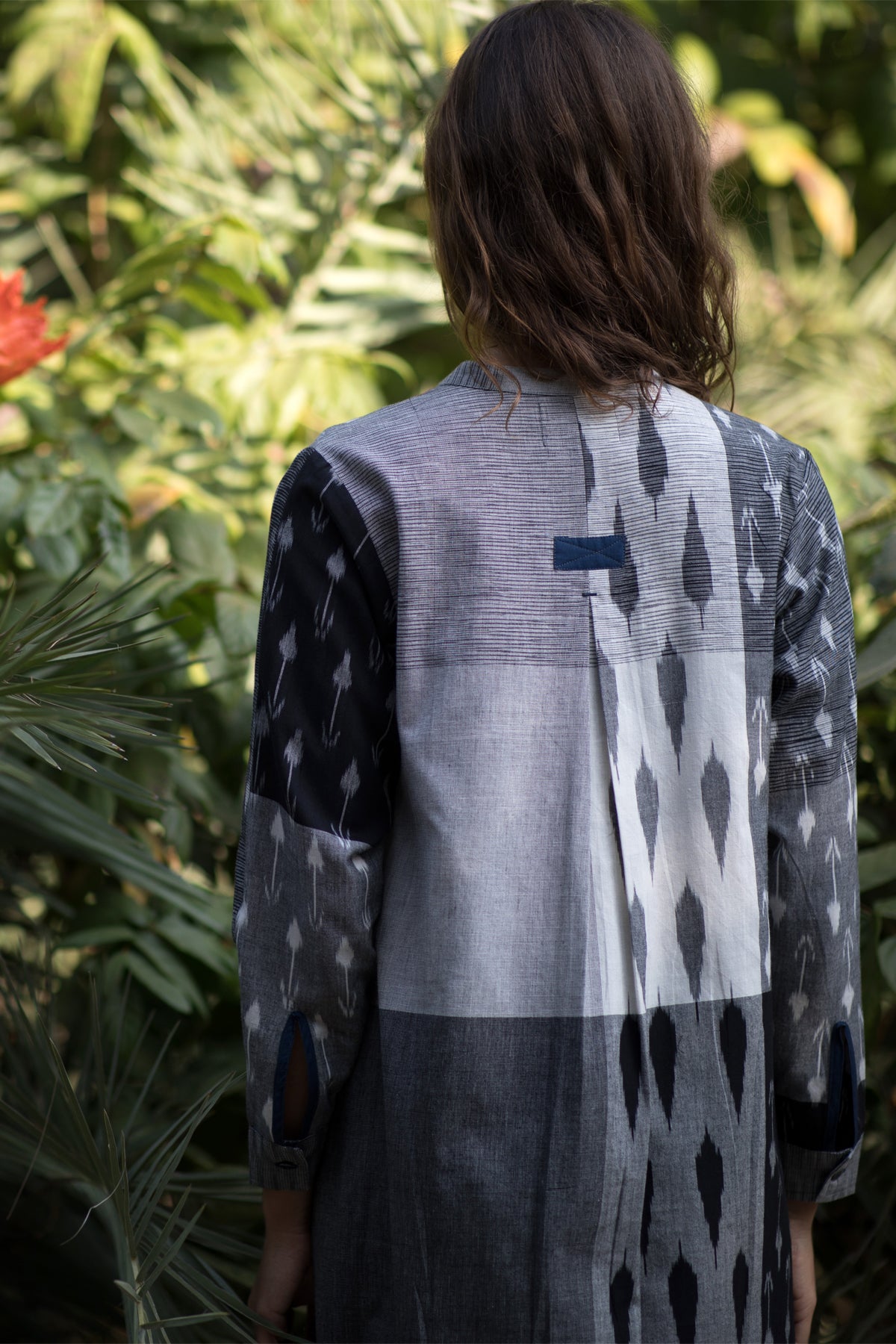 Grey Leaf & Bud Long Dress