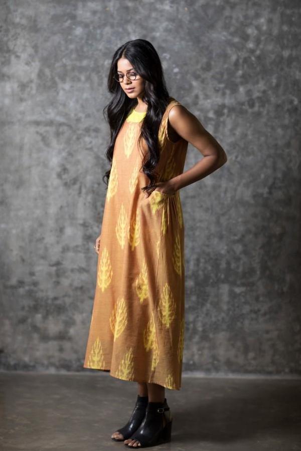 Yellow Fern Sleeveless Dress