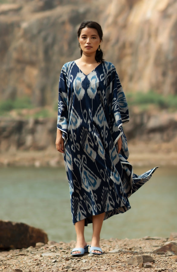 Midnight Blue Long Kaftan