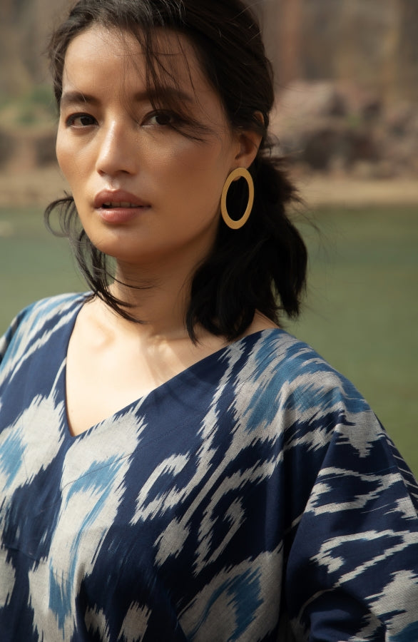 Midnight Blue Long Kaftan